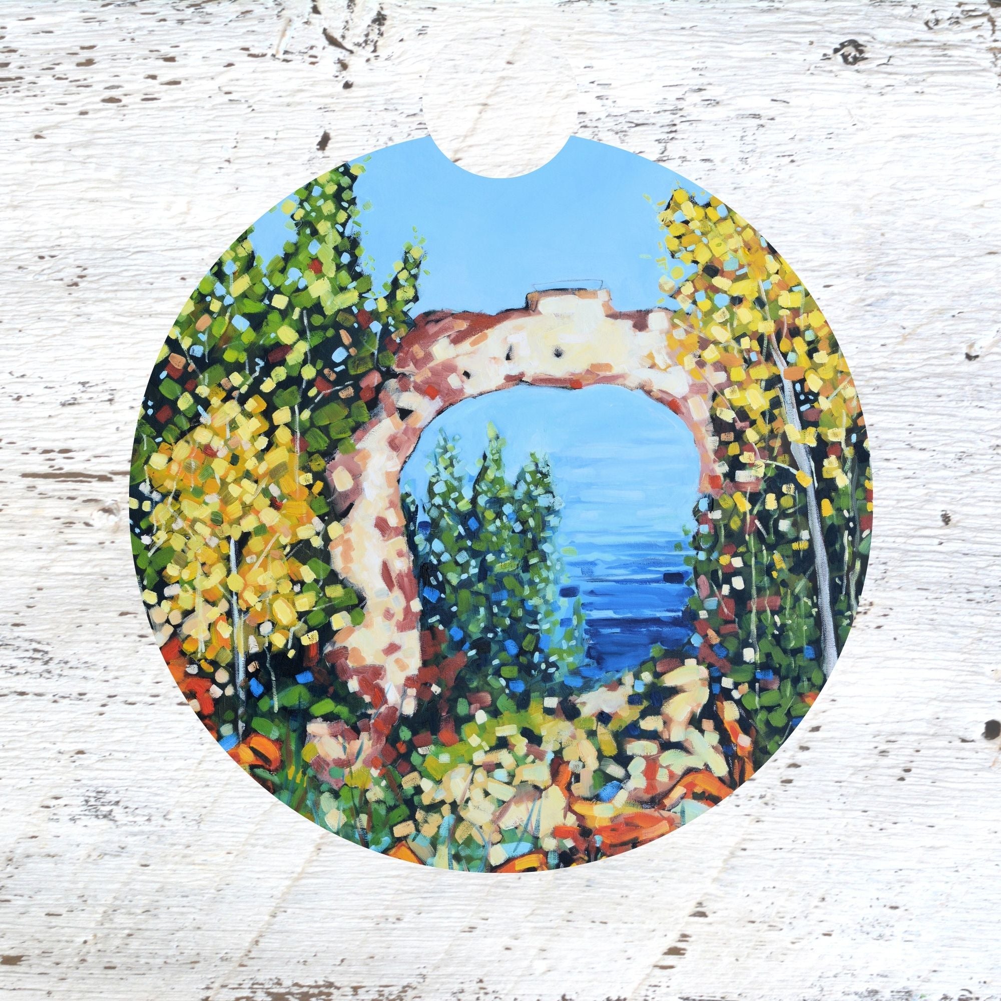 Car Coaster: Arch Rock Mackinac Island. Artist Christi Dreese by Dreese Fine Art - Resin Society