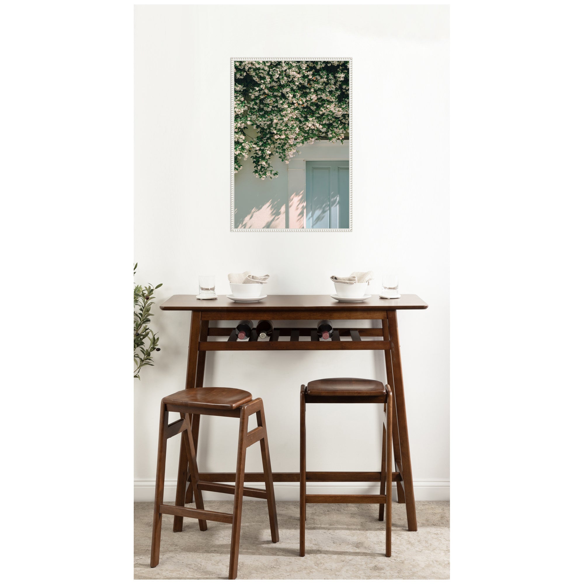 Trad Street Jasmine by Alicia Bock Framed Canvas Wall Art Print
