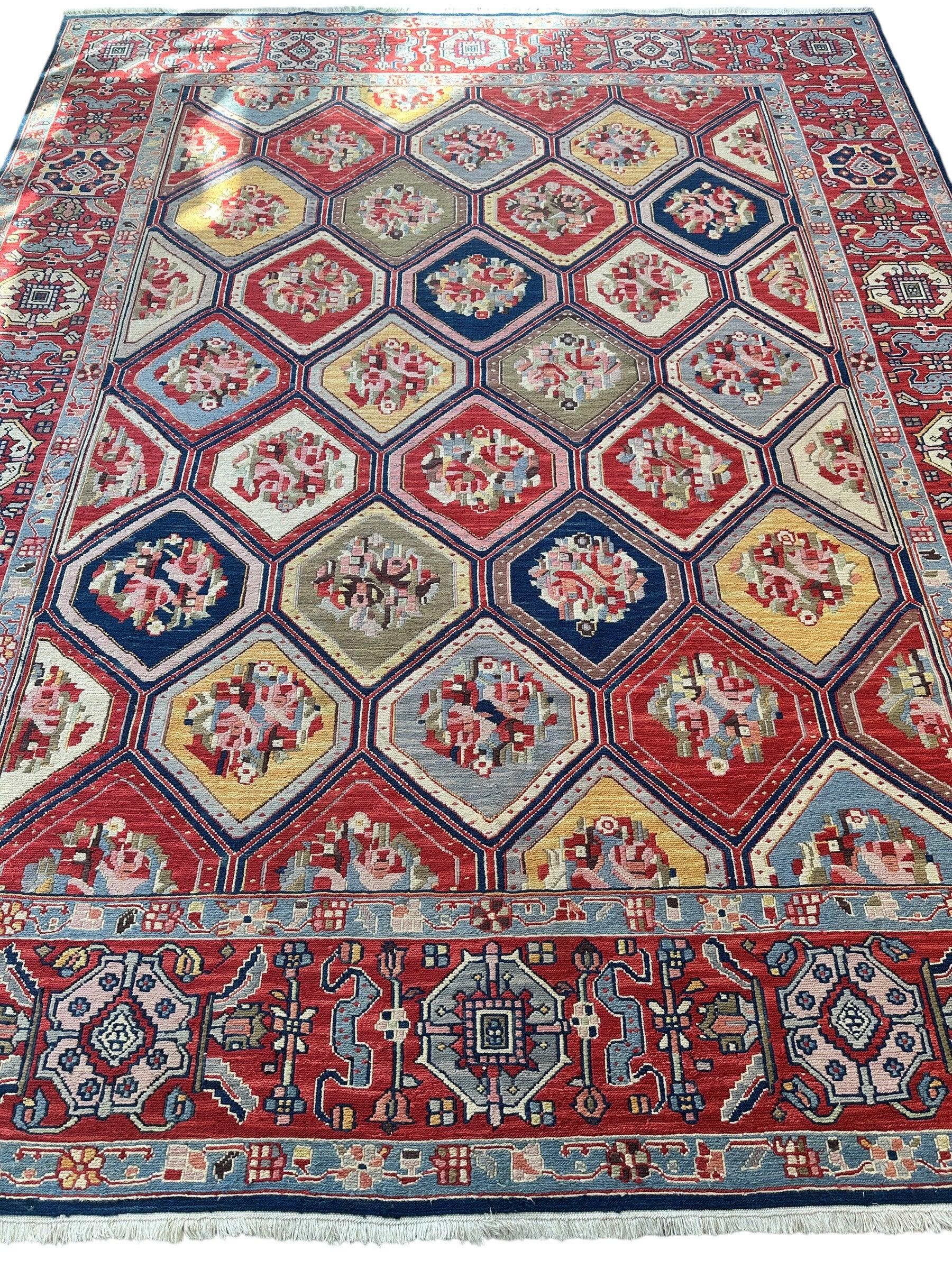 Handwoven Nourison Soumak SK43 Multicolor Area Rug – 7'8" x 9'11" – by Rugistan - product image 3 for Resin Society