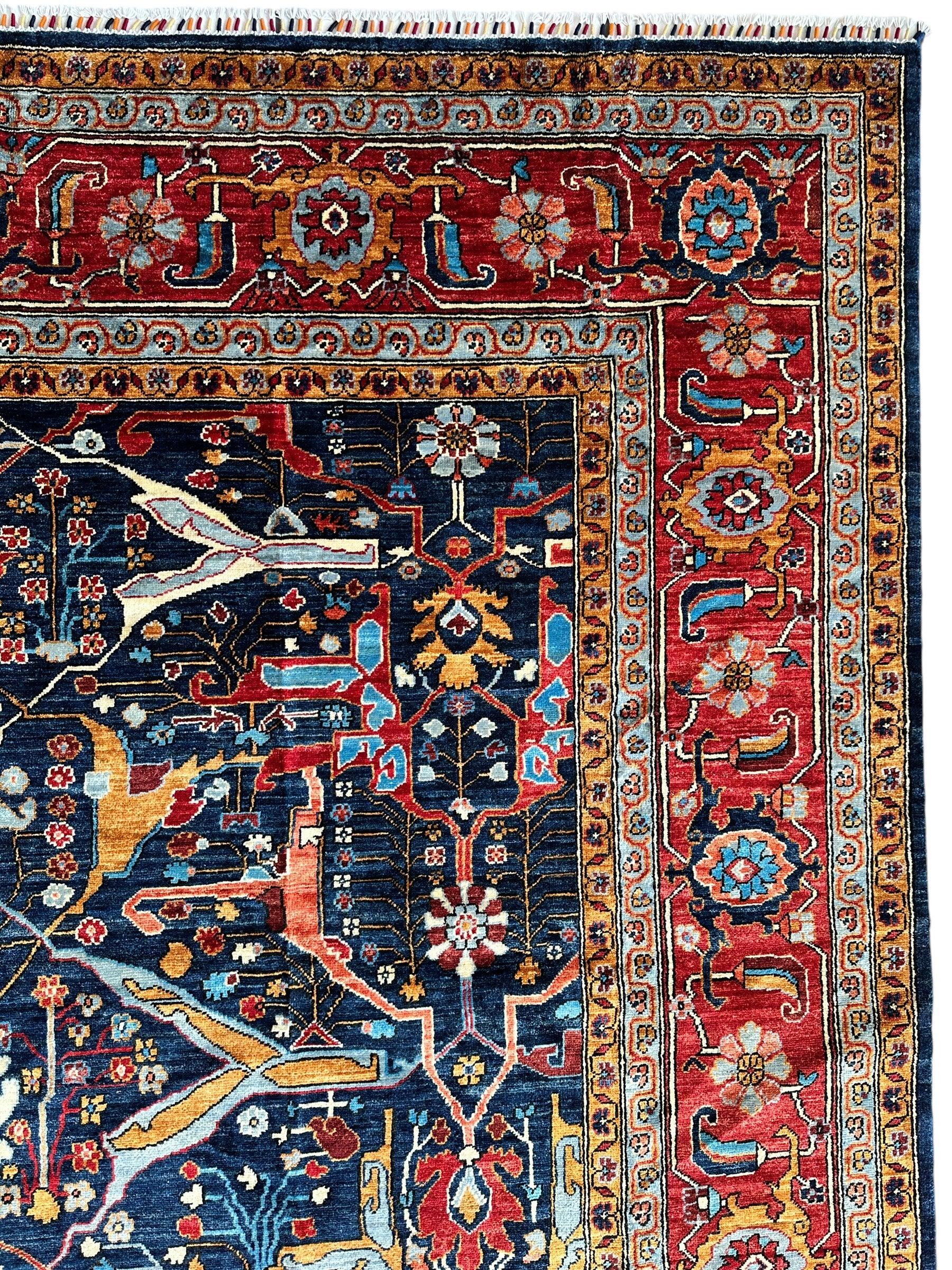 Hand-Knotted Afghani Bidjar Wool Rug – 9’x12’ – Intricate Geometric & by Rugistan - product image 8 for Resin Society