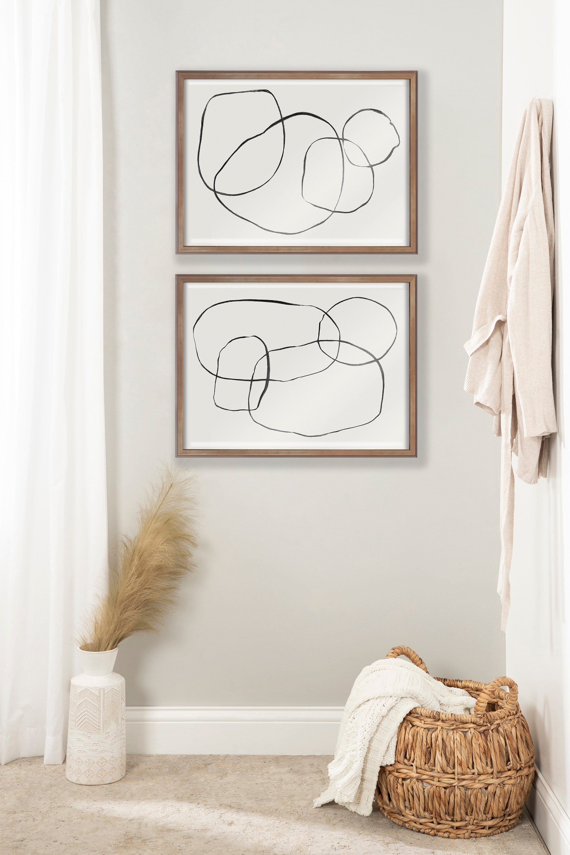 Blake 871 Modern Circles Framed Printed Glass by Teju Reval of by kateandlaurel - product image 7 for Resin Society