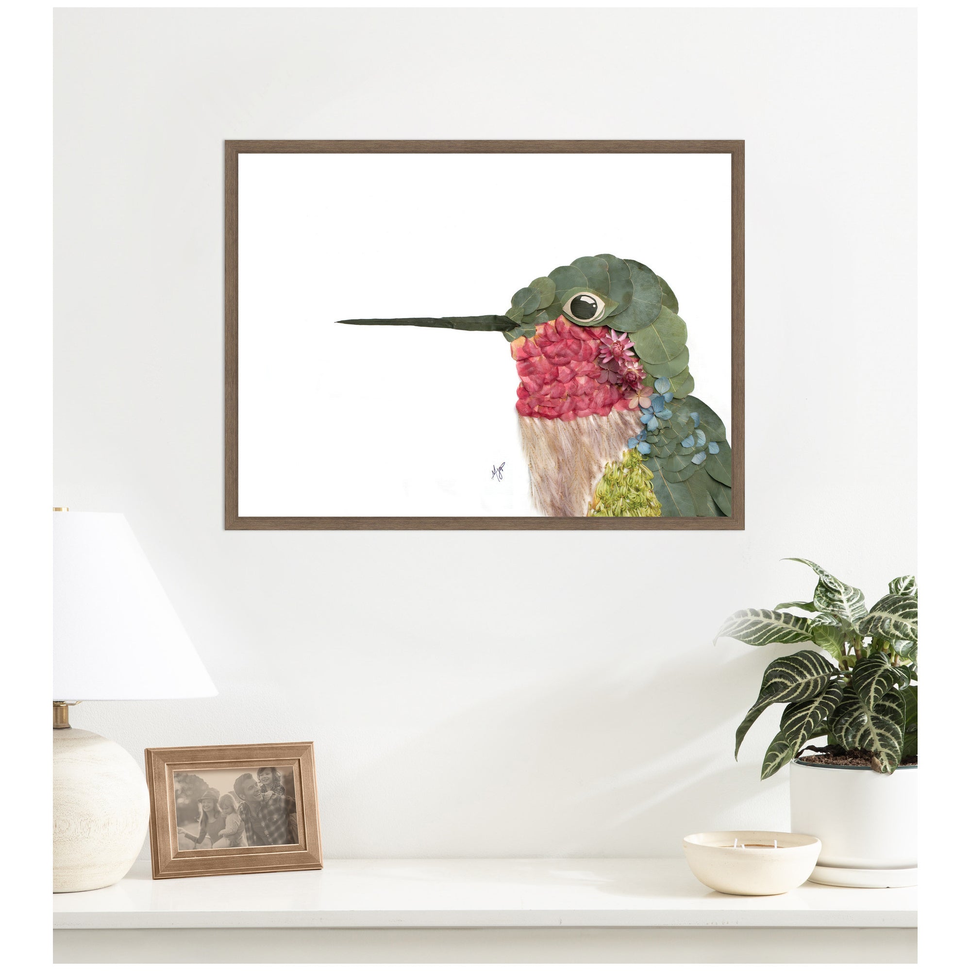 Hummingbird by Madeline Jeppesen Framed Canvas Wall Art Print