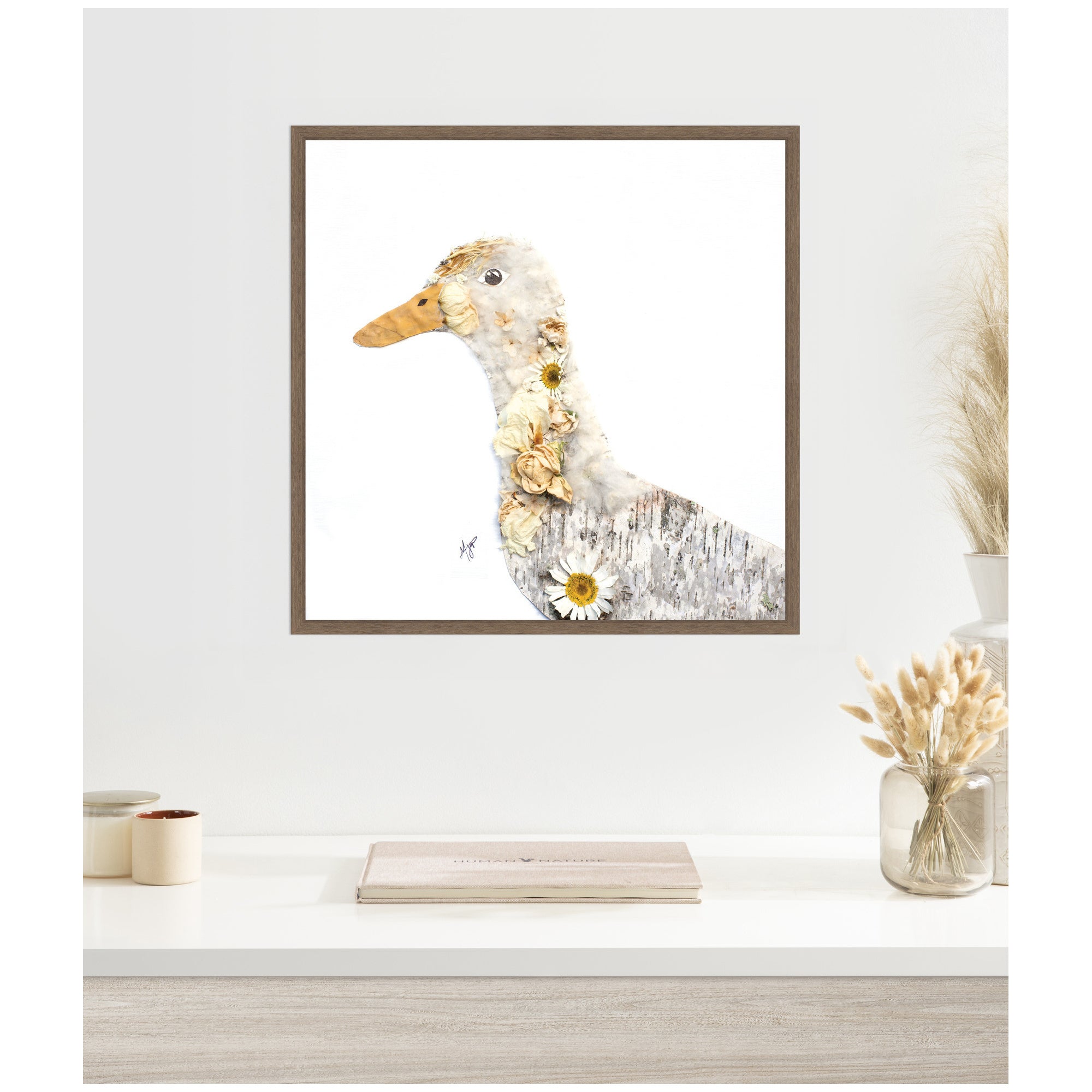 Duck No.
1 by Madeline Jeppesen Framed Canvas Wall Art Print