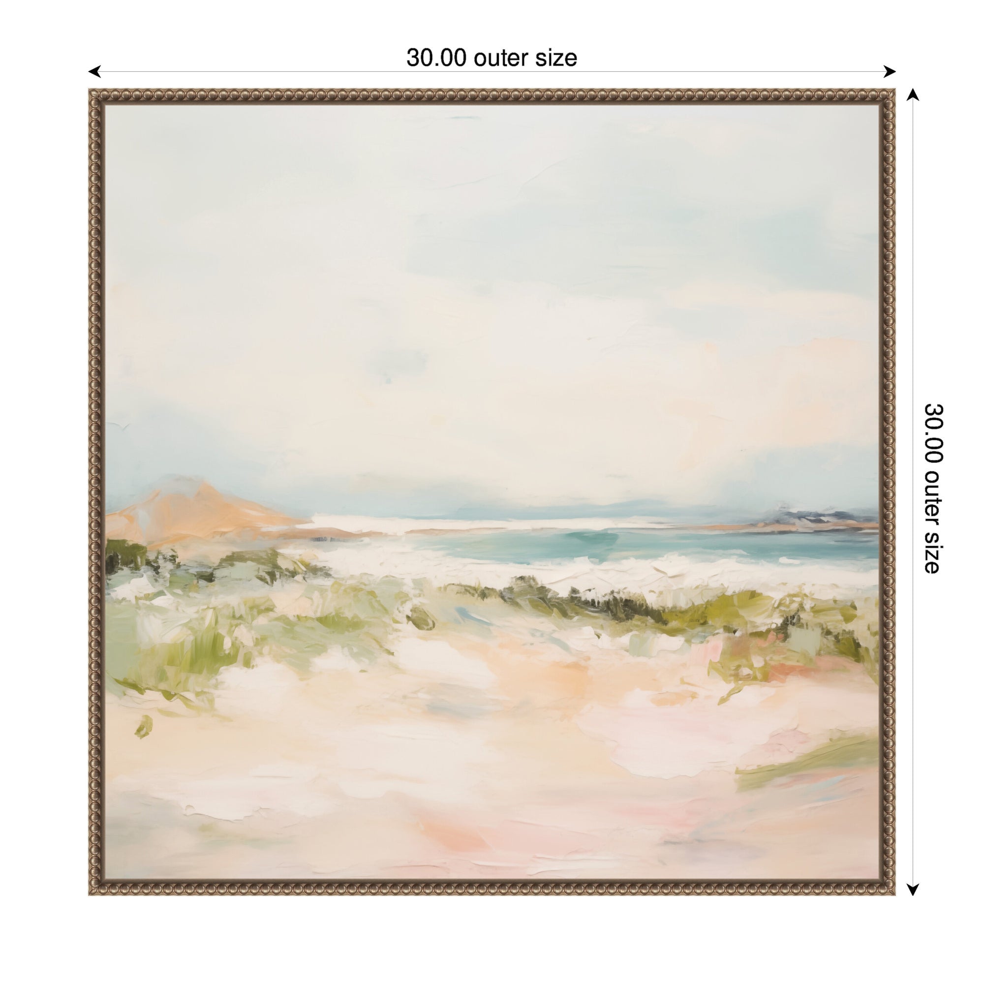 Tranquil Landscape III Square by Amy Lighthall Framed Canvas Wall Art Print