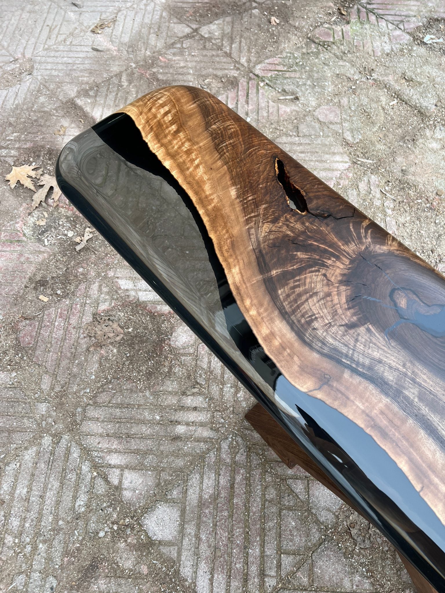 Handmade Solid Walnut Console Table for Entryway and Foyer by Gizz - product image 5 for Resin Society