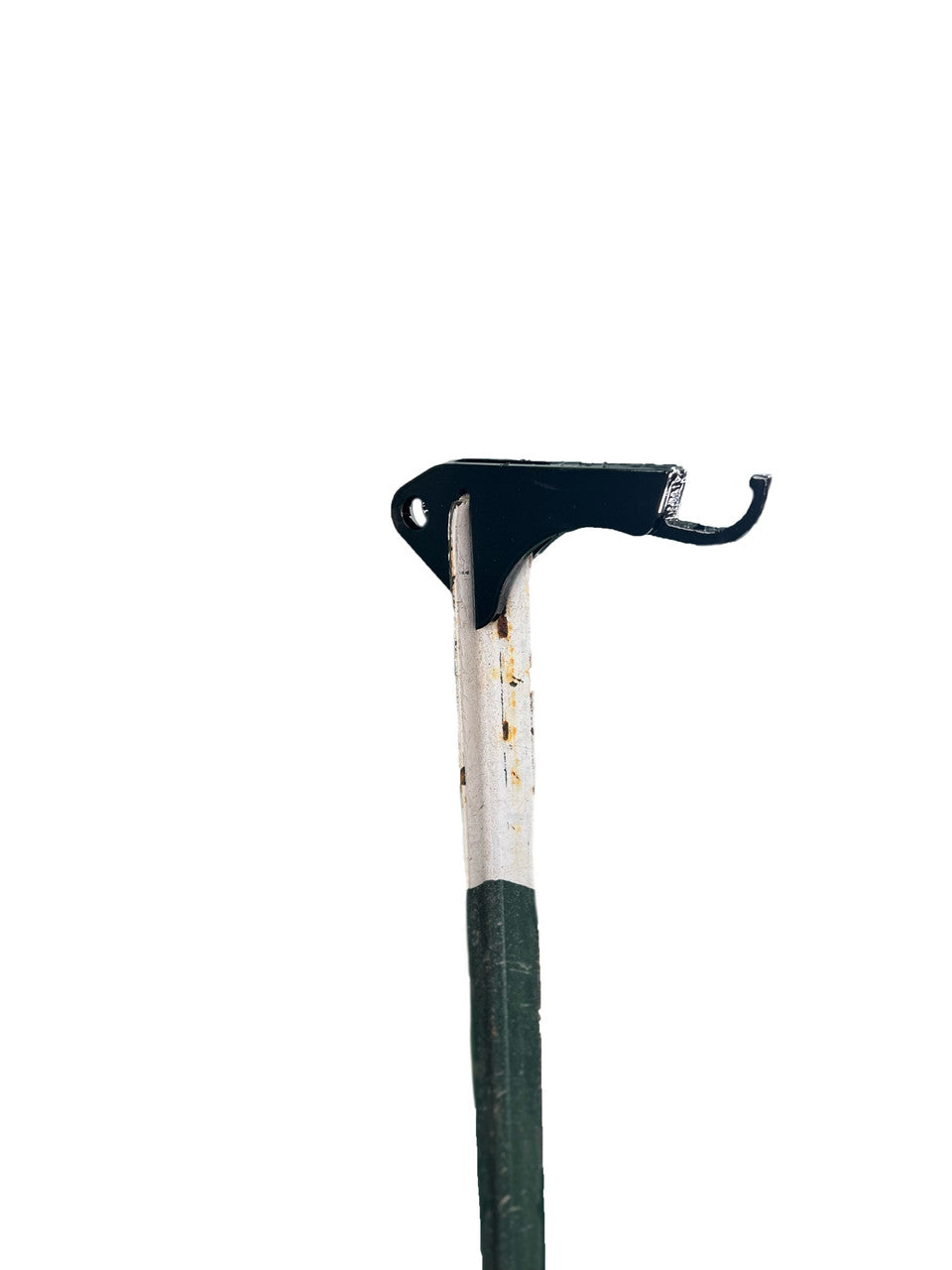 T-Post Hanger attached to a steel target on a T-post outdoors