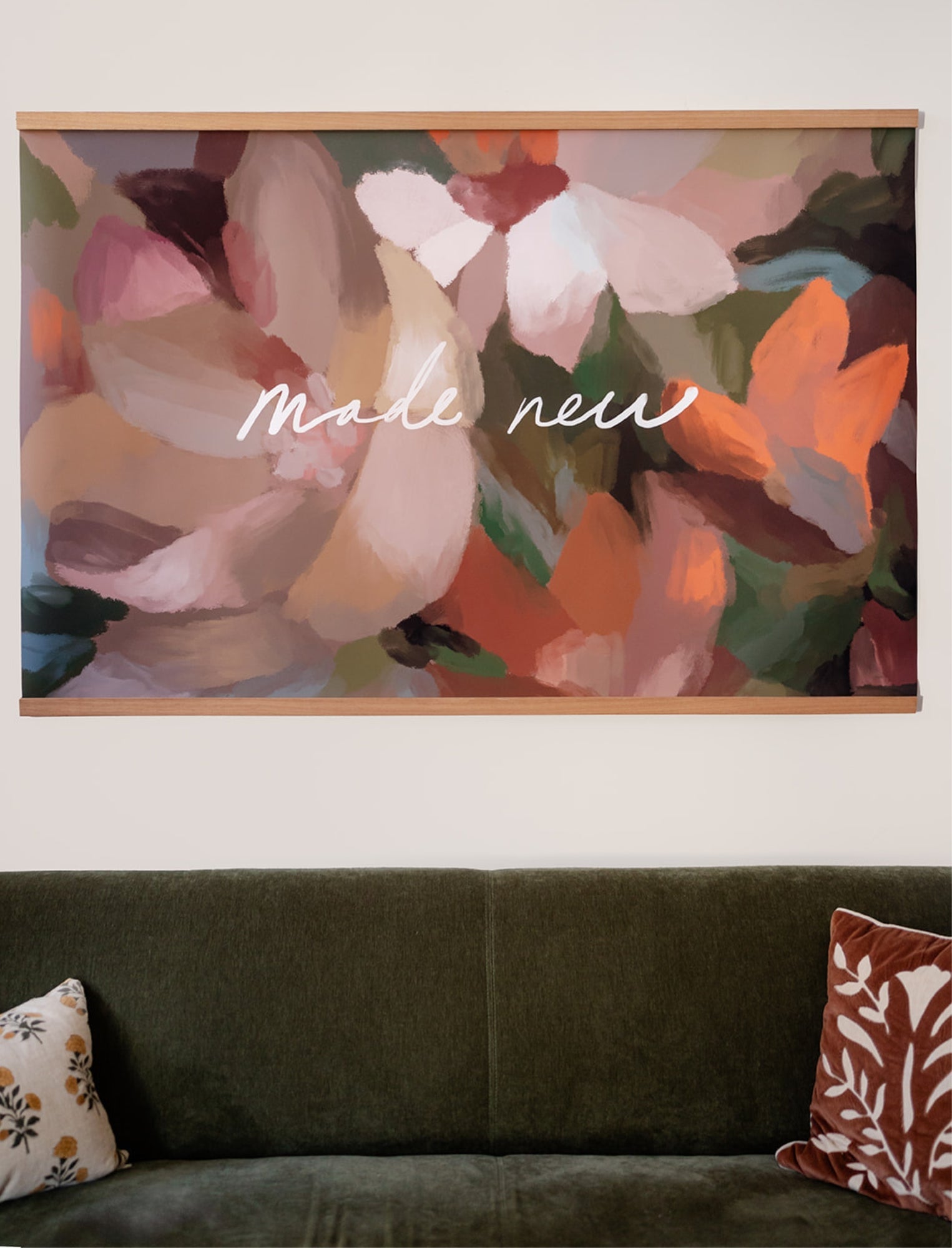 Large Canvas with Banner Wood: Made New by jenessawaitshop - product image 4 for Resin Society
