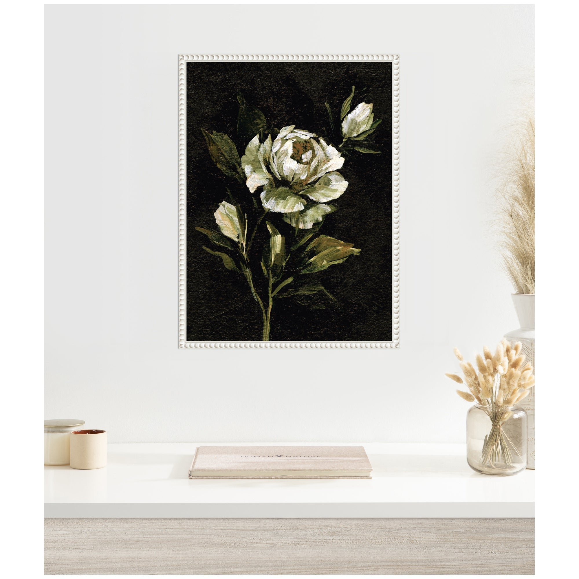 Sylvie Moody Floral 2 Framed Canvas by Annie Quigley