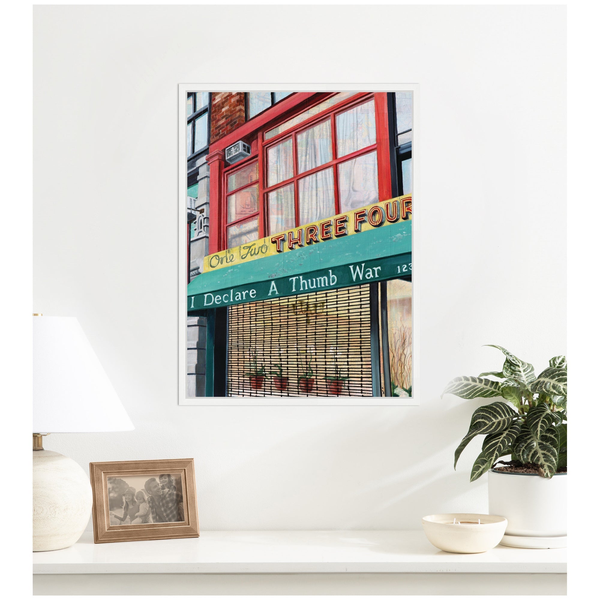 One Two Three Four by Krista V.
Allenstein Framed Canvas Wall Art Print