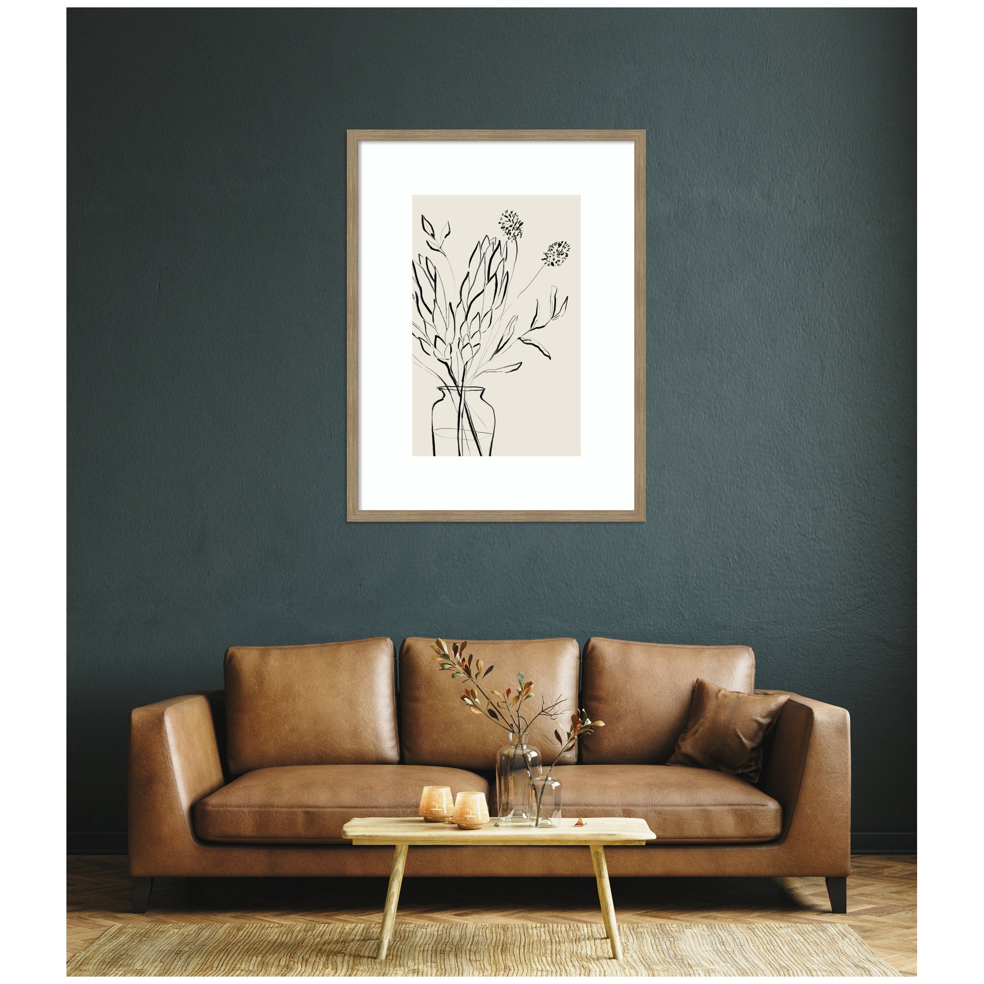Protea Sketch No.
2 by Sara Berrenson Framed Wall Art Print