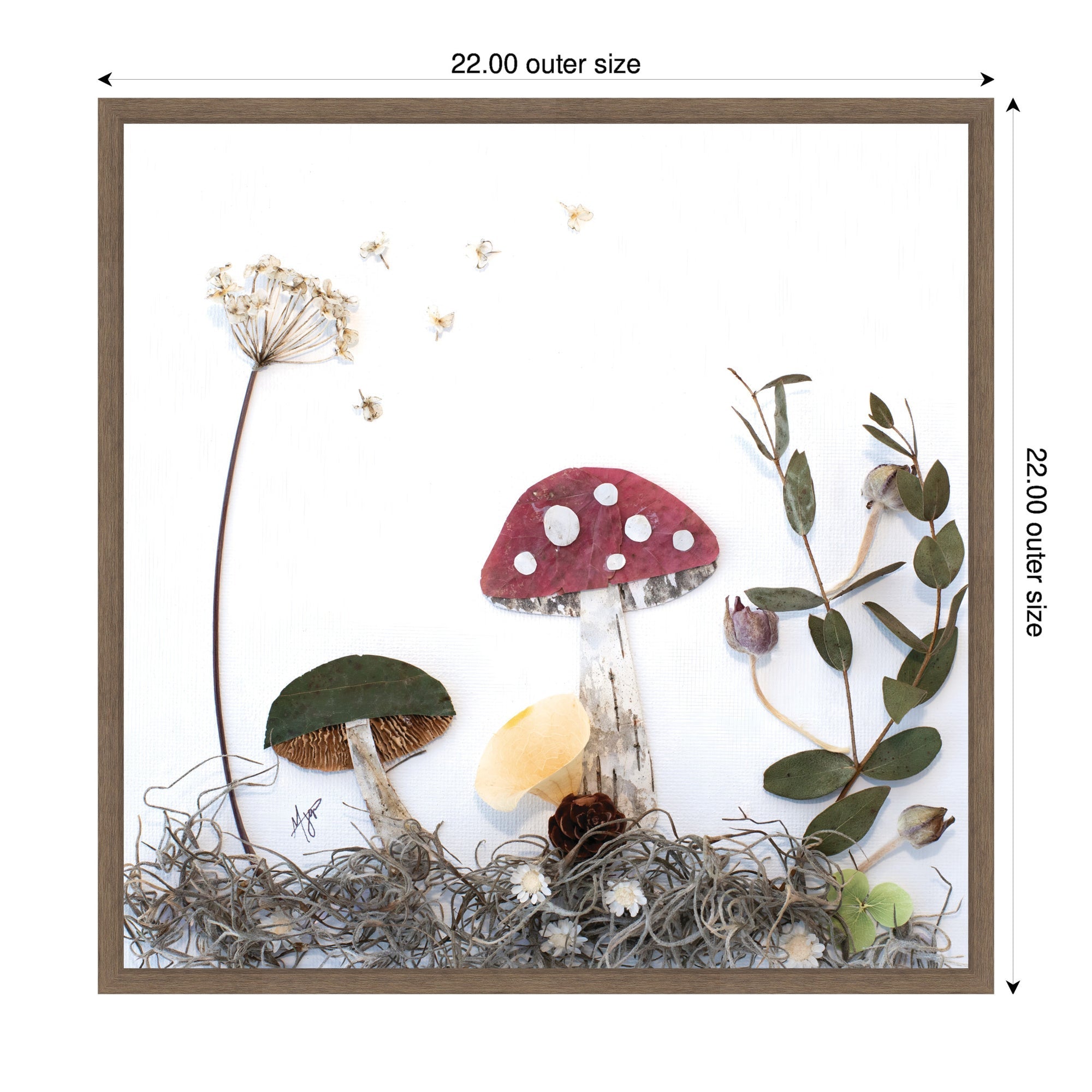 Mushroom No.
2 by Madeline Jeppesen Framed Canvas Wall Art Print