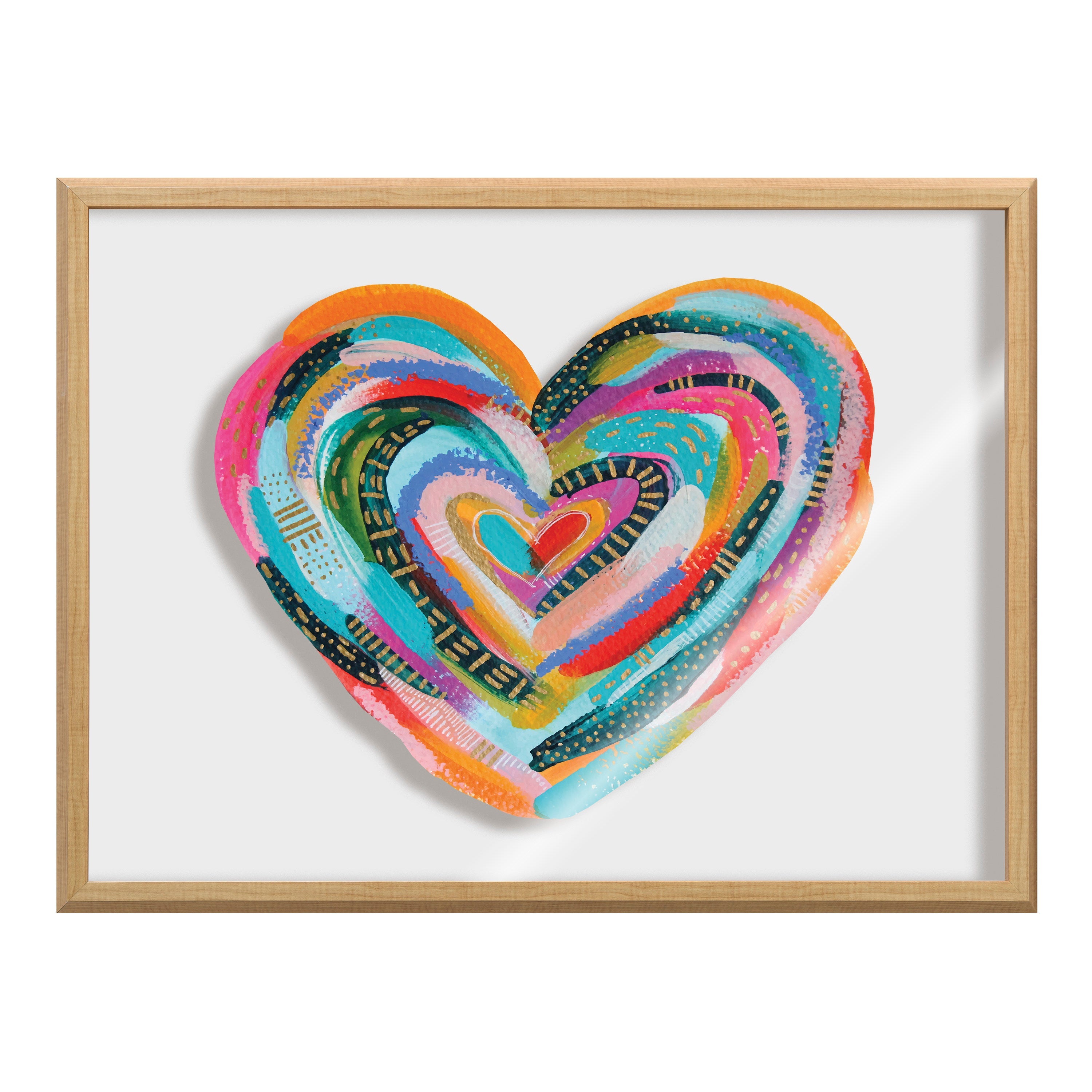 Blake Labyrinth Heart Framed Printed Glass by kateandlaurel - product image 2 for Resin Society