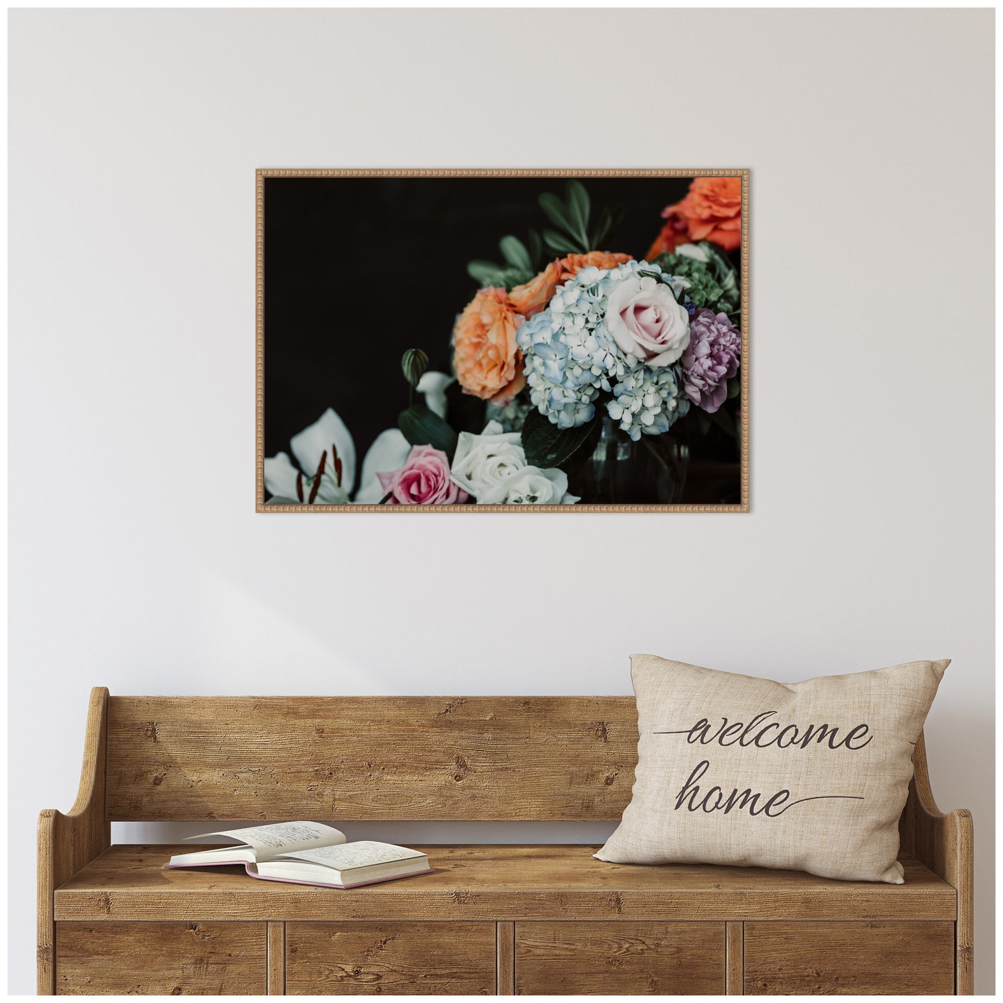 Sylvie Hydrangea Crush Framed Canvas by Alicia Abla