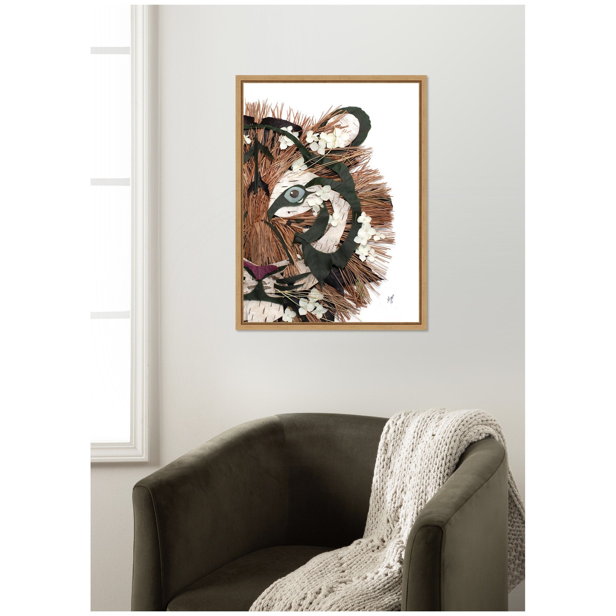 Tiger by Madeline Jeppesen Framed Canvas Wall Art Print