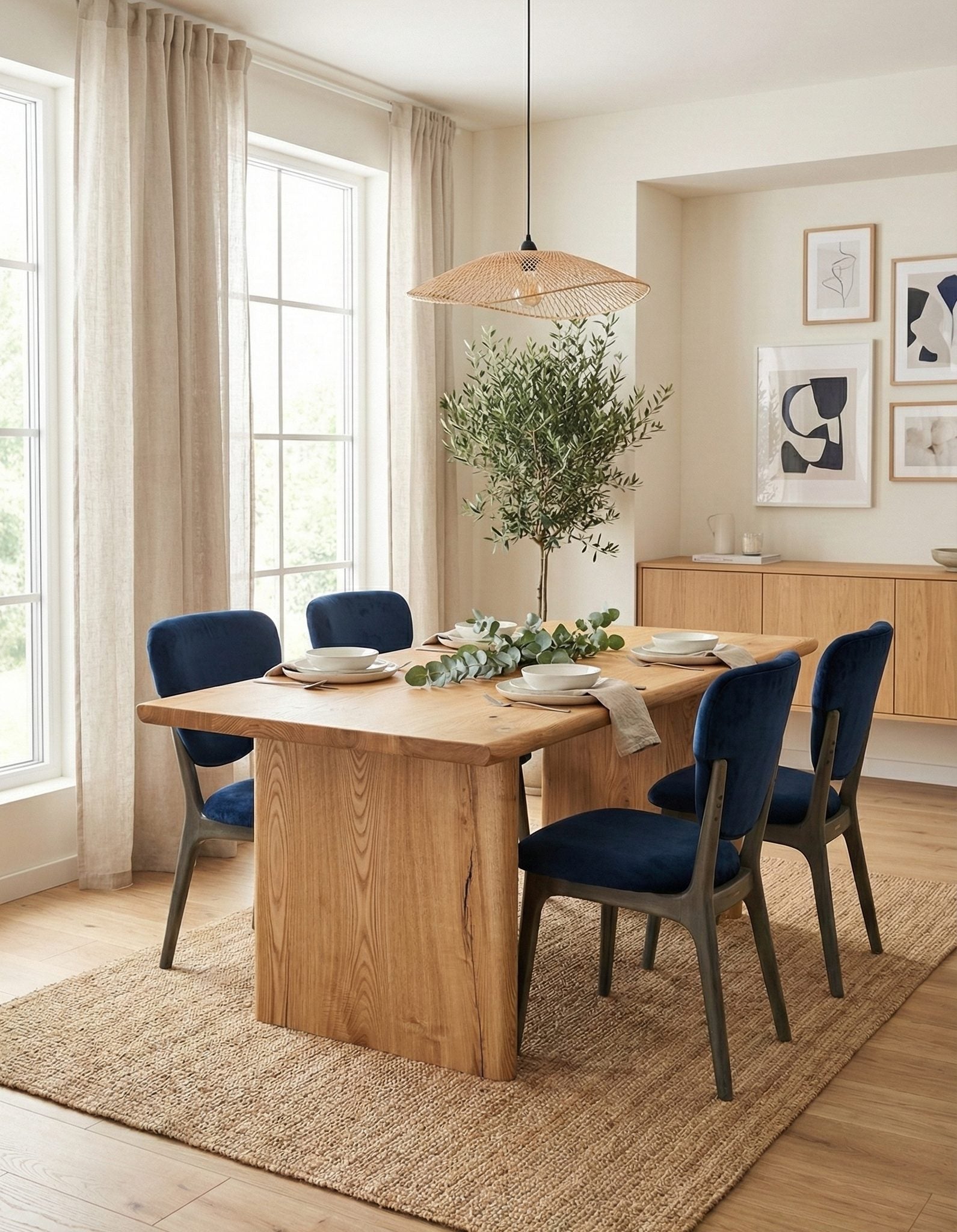 Minimal Solid Dining Table by Gizz - product image 3 for Resin Society