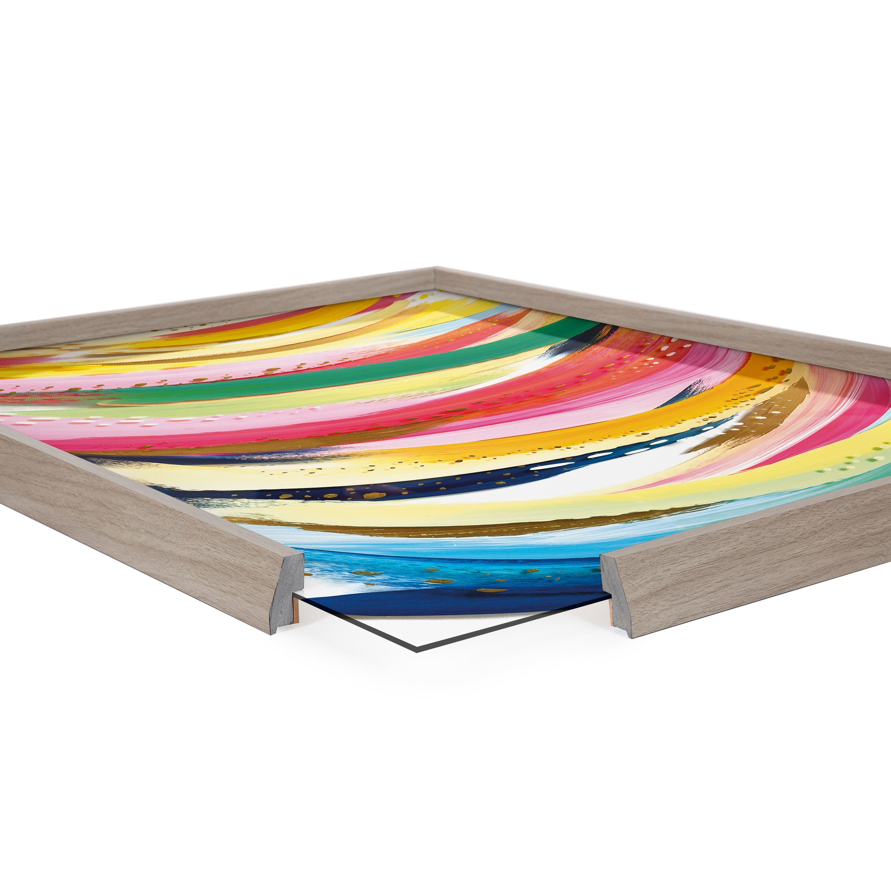 Blake Brushstroke 117 Framed Printed Glass by kateandlaurel - product image 3 for Resin Society