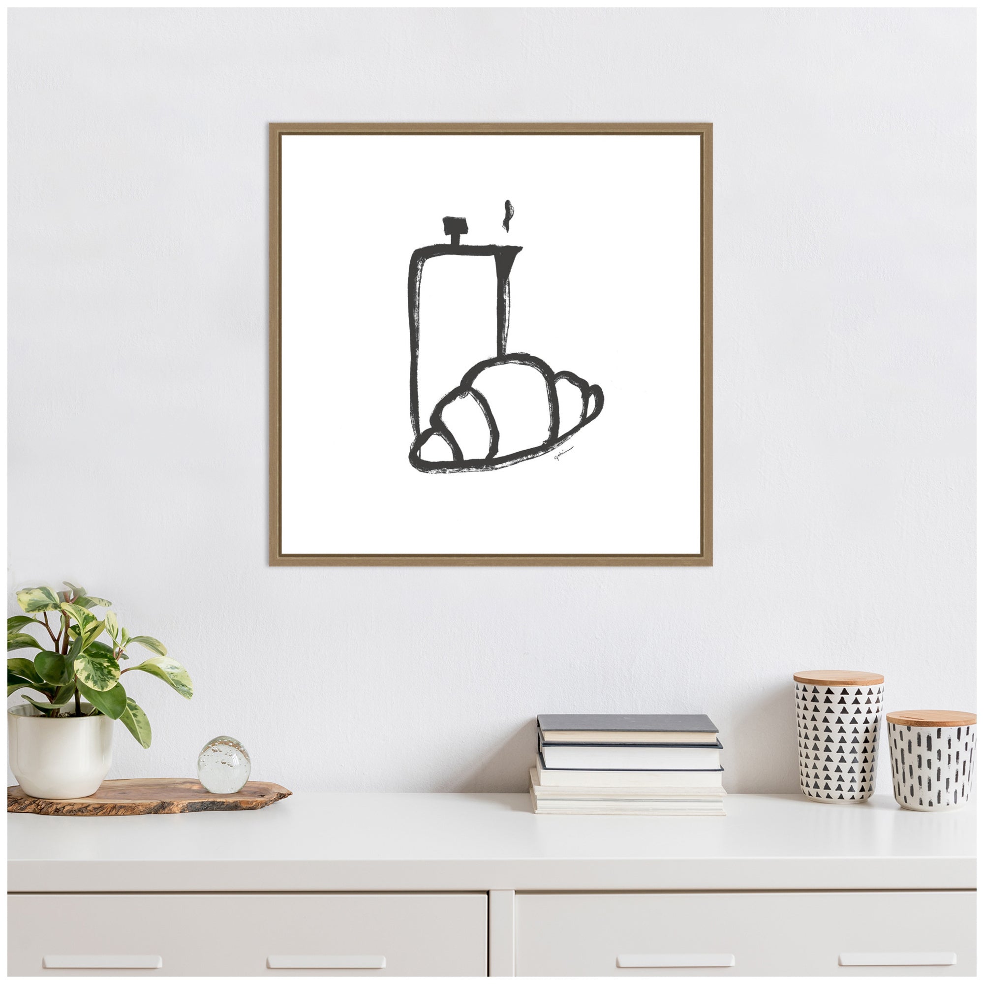 Breakfast Club No.
2 by Gabrielly Guedes Framed Canvas Wall Art Print