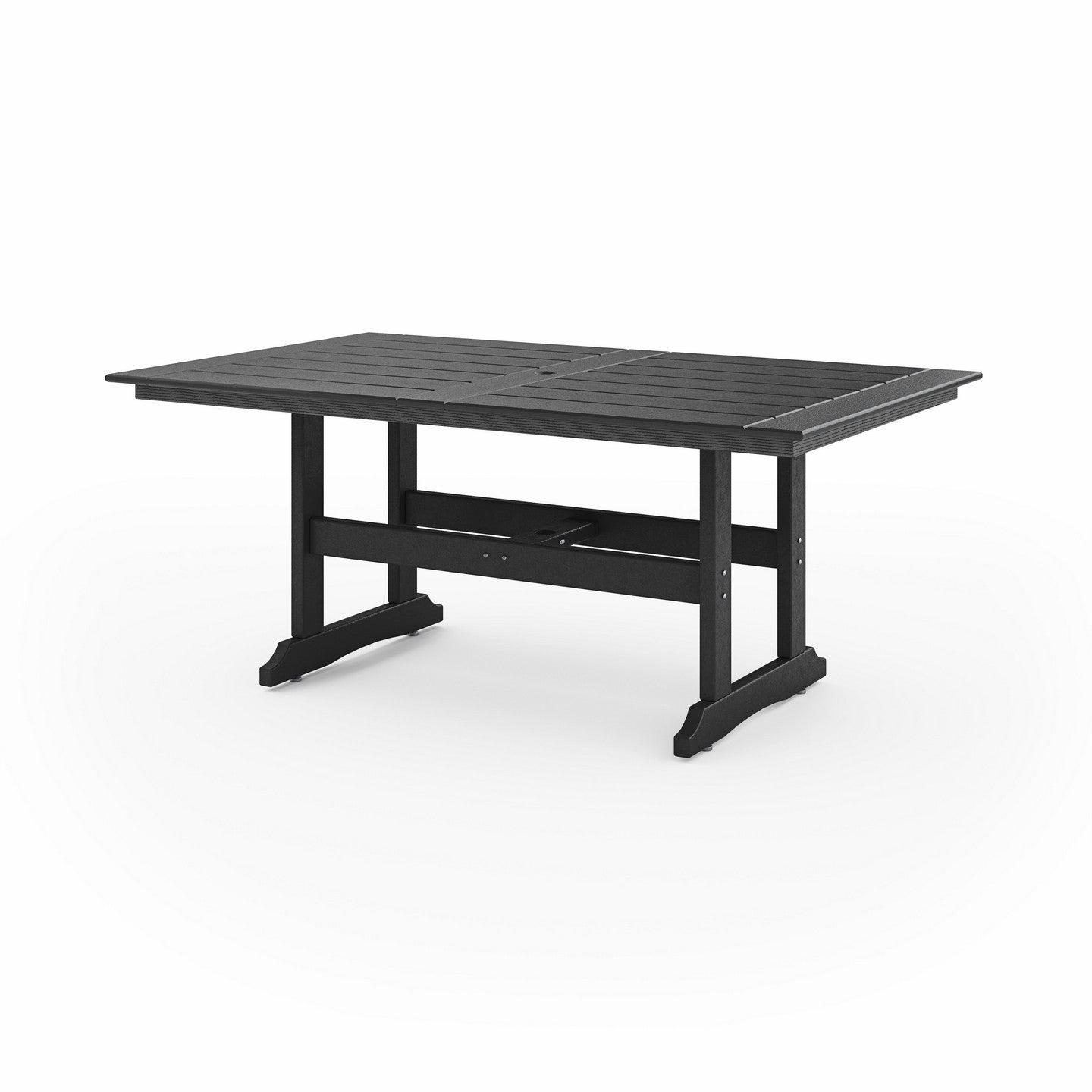 SoPoly 72 inch Savannah Farmhouse Dining Table in outdoor setting
