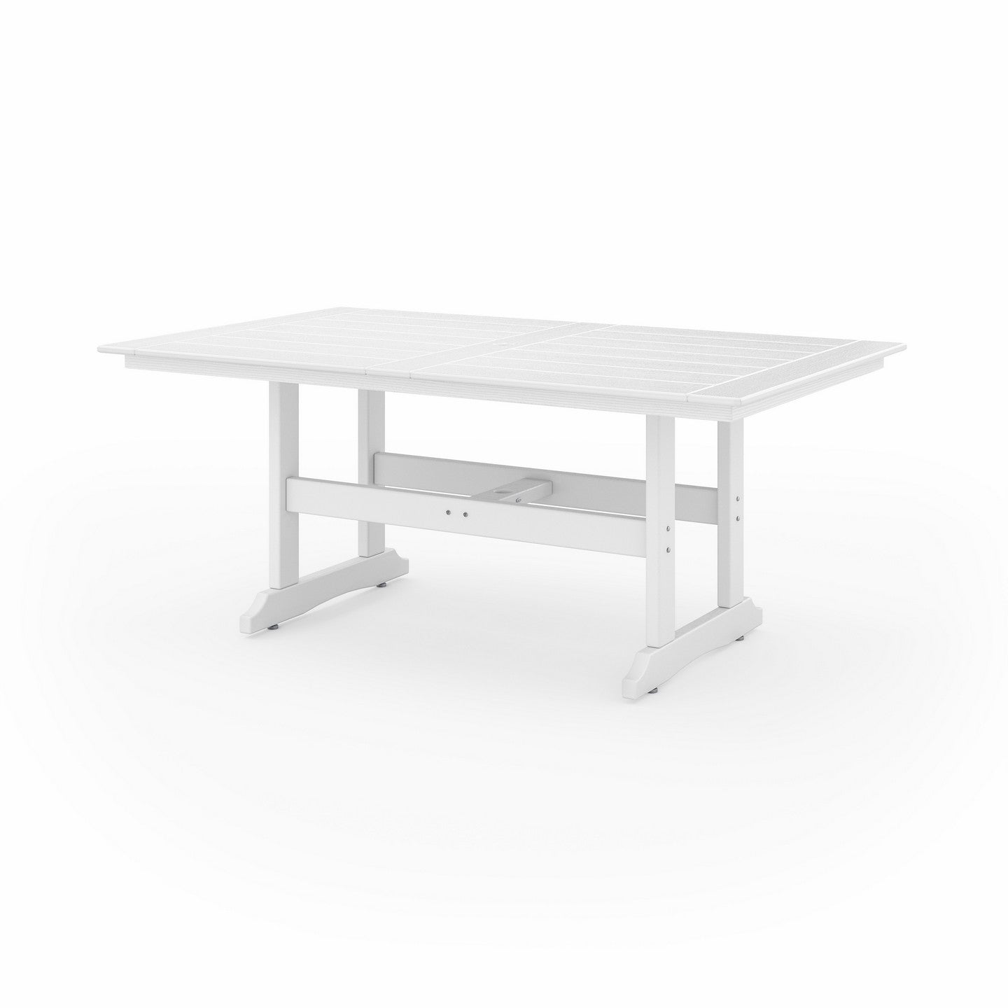 SoPoly 72 inch Savannah Farmhouse Dining Table in outdoor setting