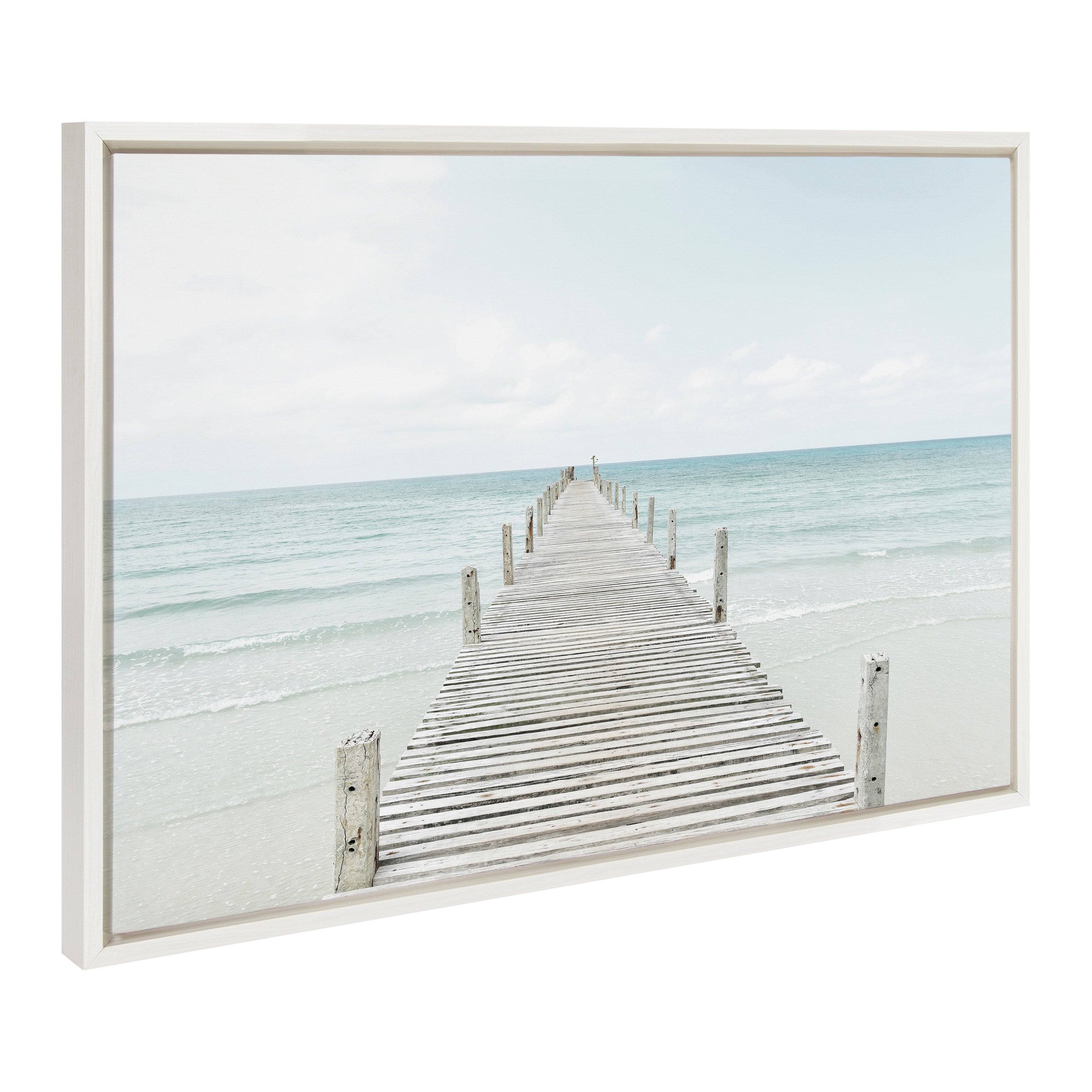 Sylvie Ocean Beach Framed Canvas Set