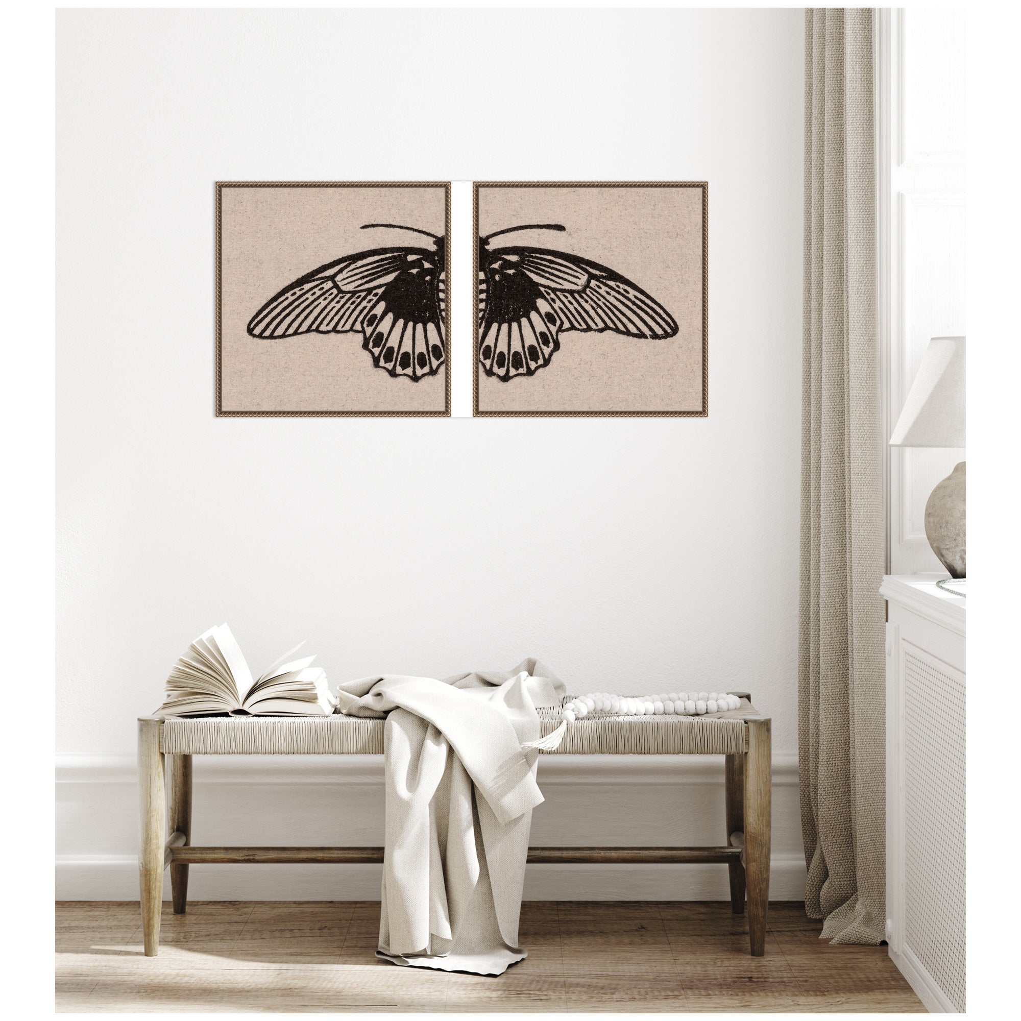 Vlinder 1901 Julie de Graag No.
1 & No.
2 2 Piece Framed Canvas Wall Art Set by Nostalgia Prints