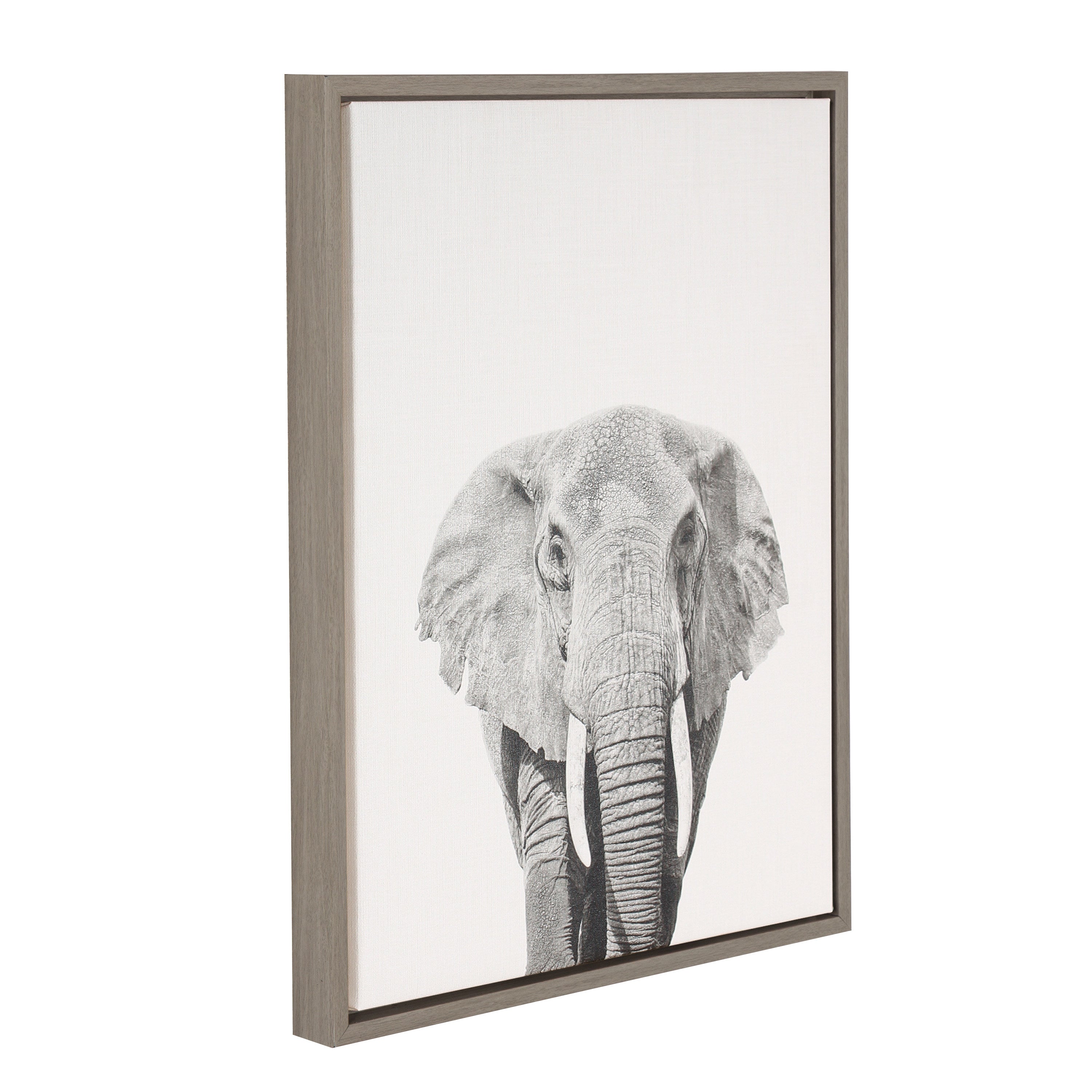 Sylvie Elephant Framed Canvas by Simon Te of Tai Prints