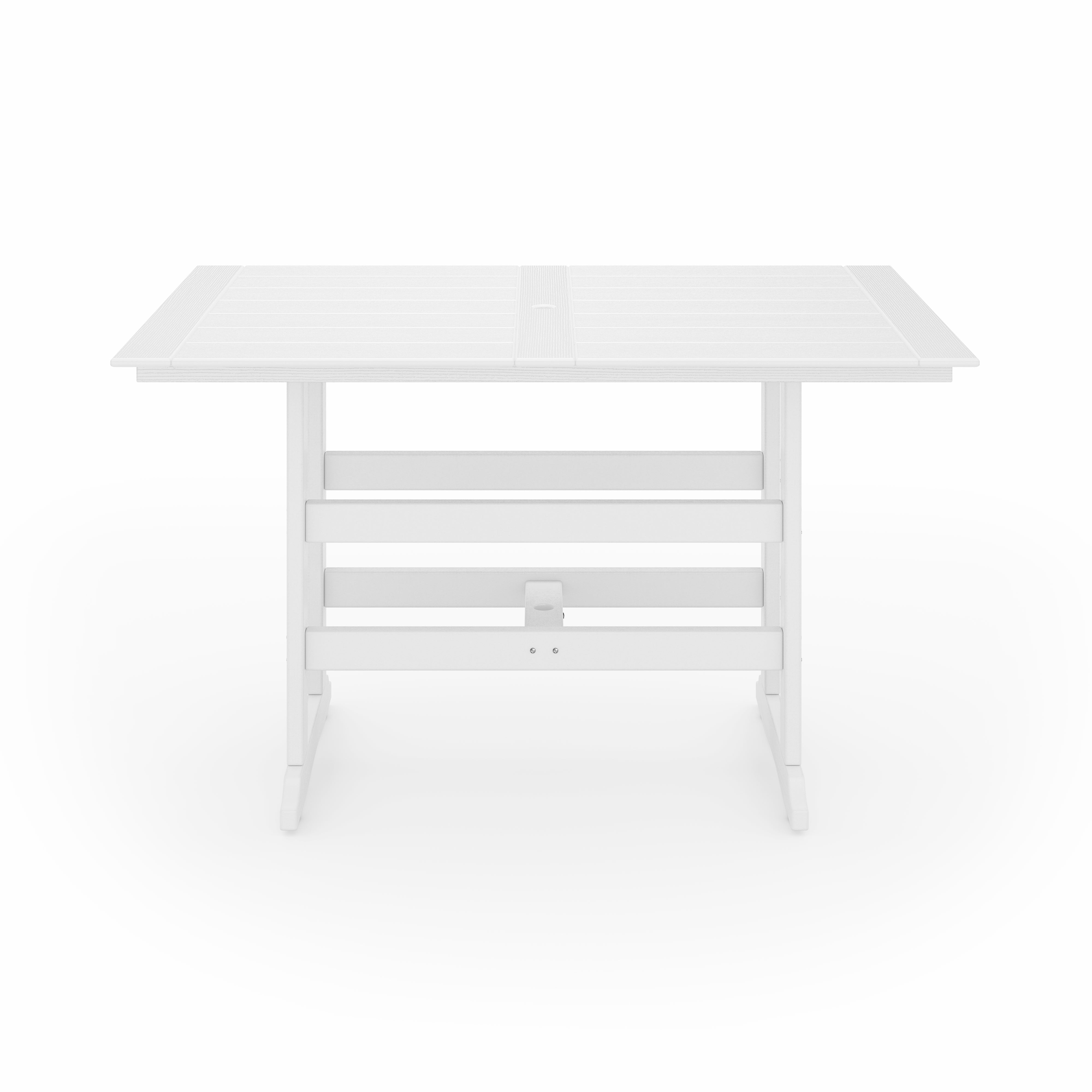 SoPoly 72 inch Savannah Farmhouse Bar Table in outdoor setting