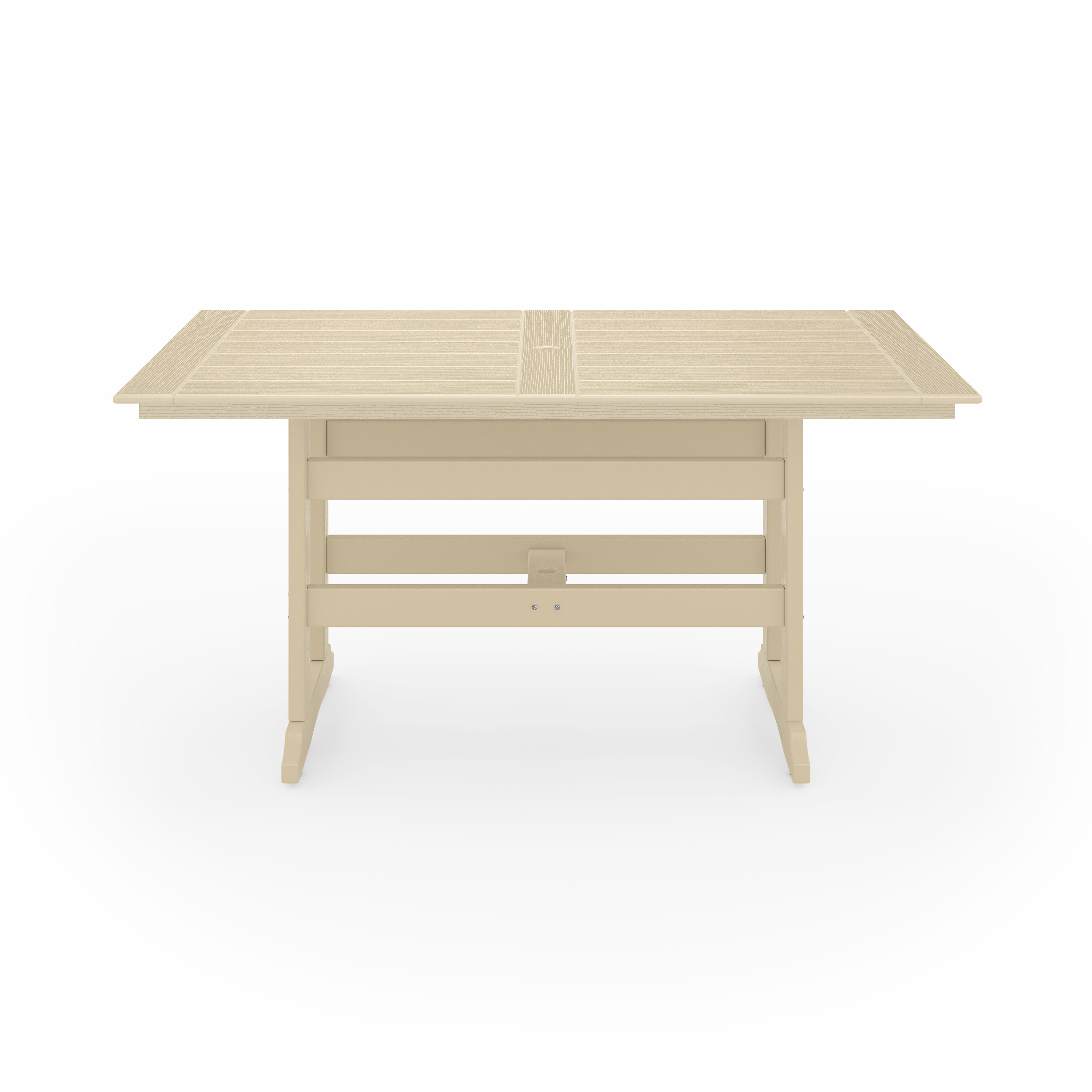 SoPoly 72 inch Savannah Farmhouse Counter Table in black outdoor setting