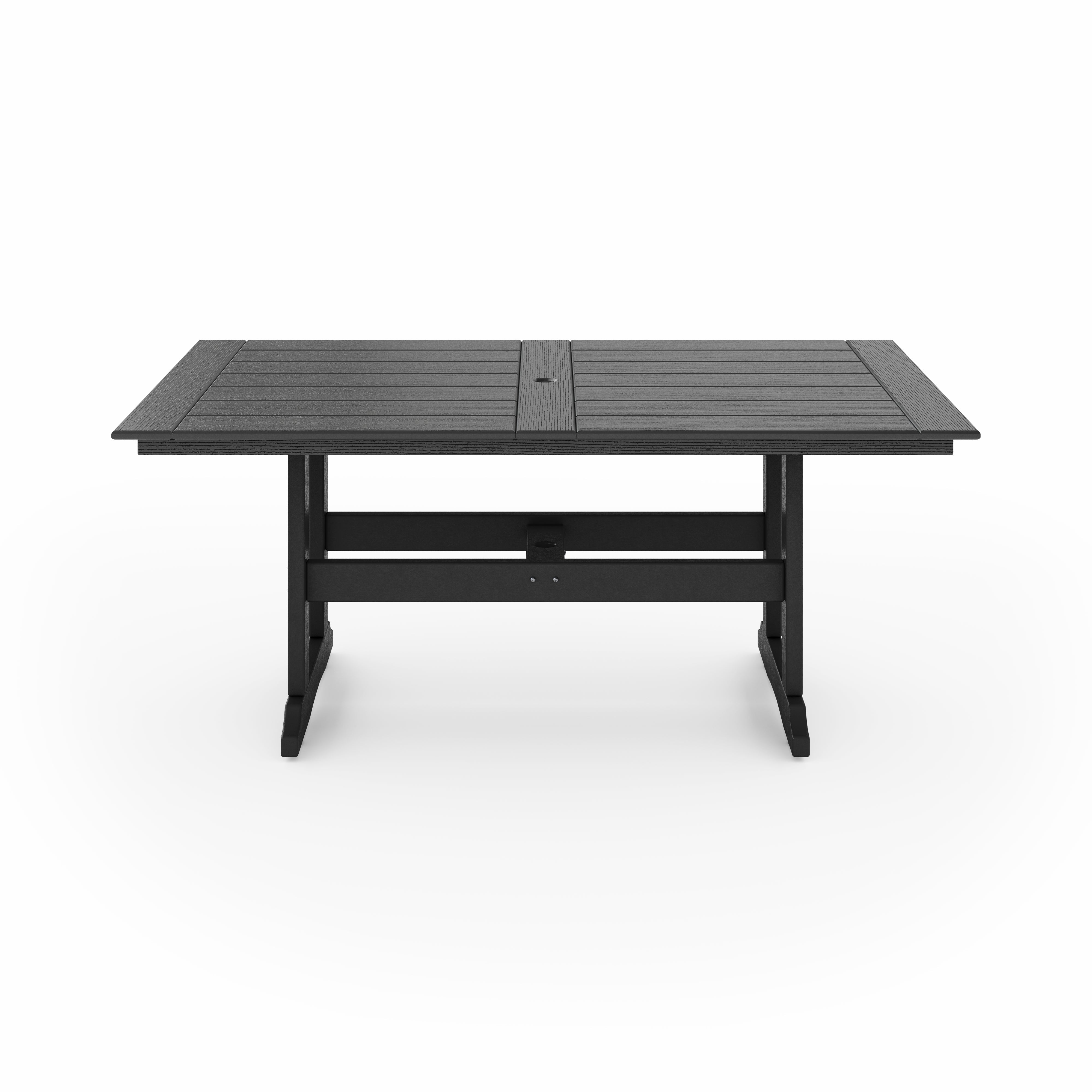 SoPoly 72 inch Savannah Farmhouse Dining Table in outdoor setting