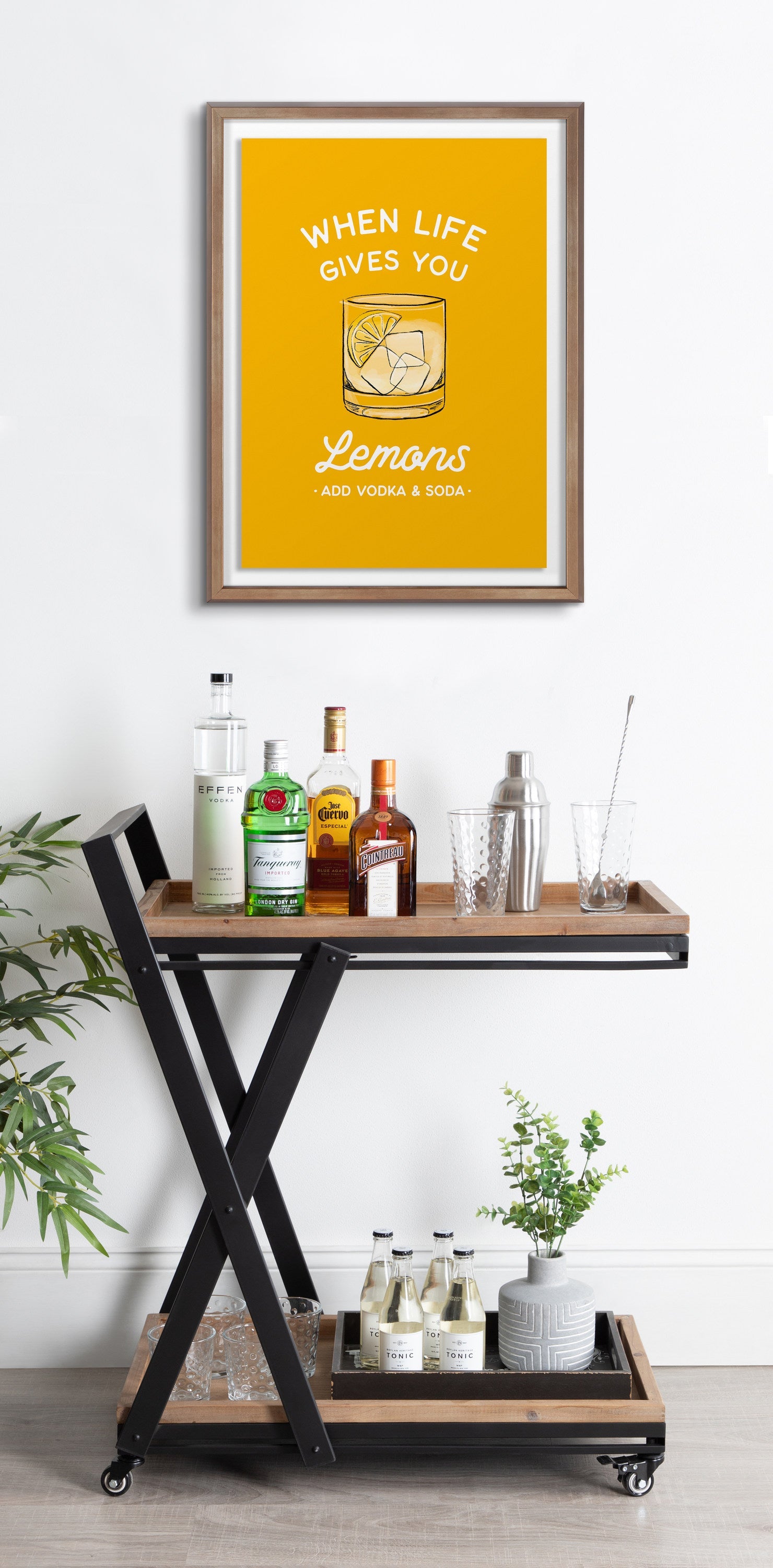 Blake When Life Gives You Lemons Yellow Framed Printed Glass by The by kateandlaurel - product image 7 for Resin Society