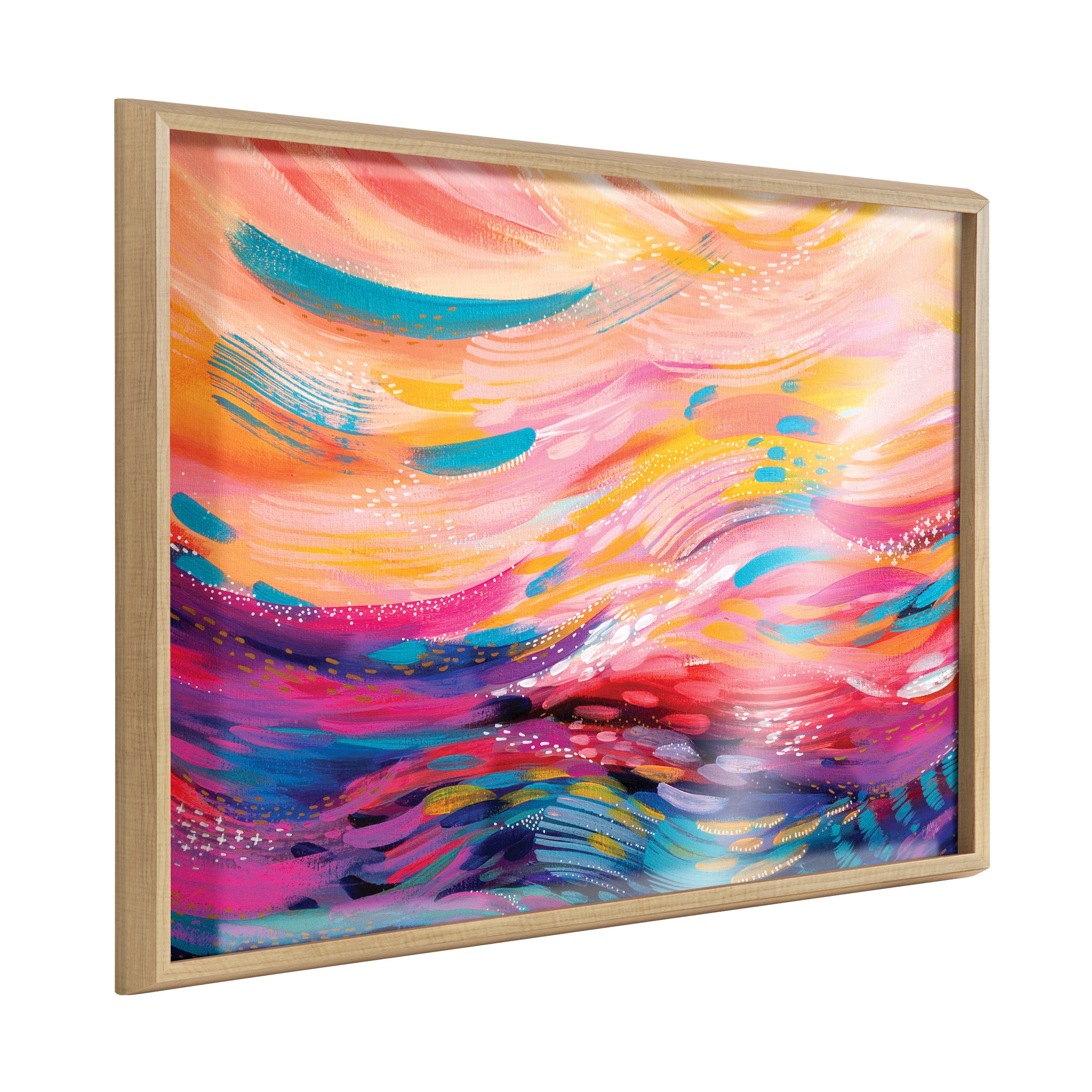 Blake BrushStrokes 90 Framed Printed Art by kateandlaurel - product image 19 for Resin Society