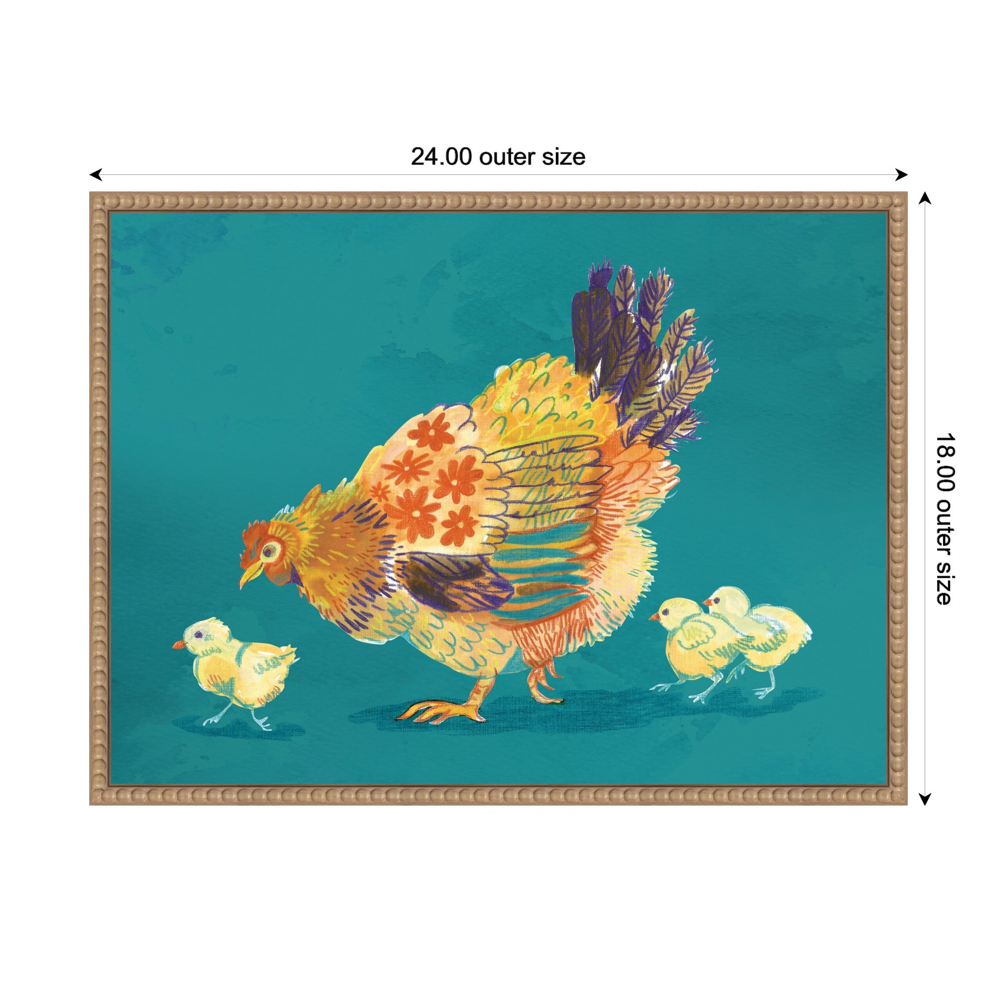 Mother Hen by Lucia Gianello Framed Canvas Wall Art Print