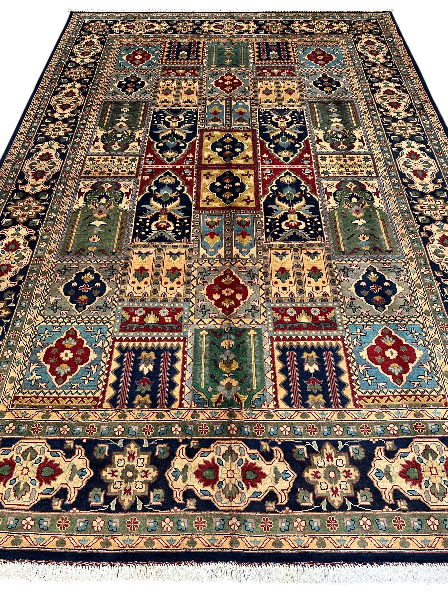 Hand-Knotted Afghani Bakhtiari Garden Rug by Rugistan - product image 3 for Resin Society