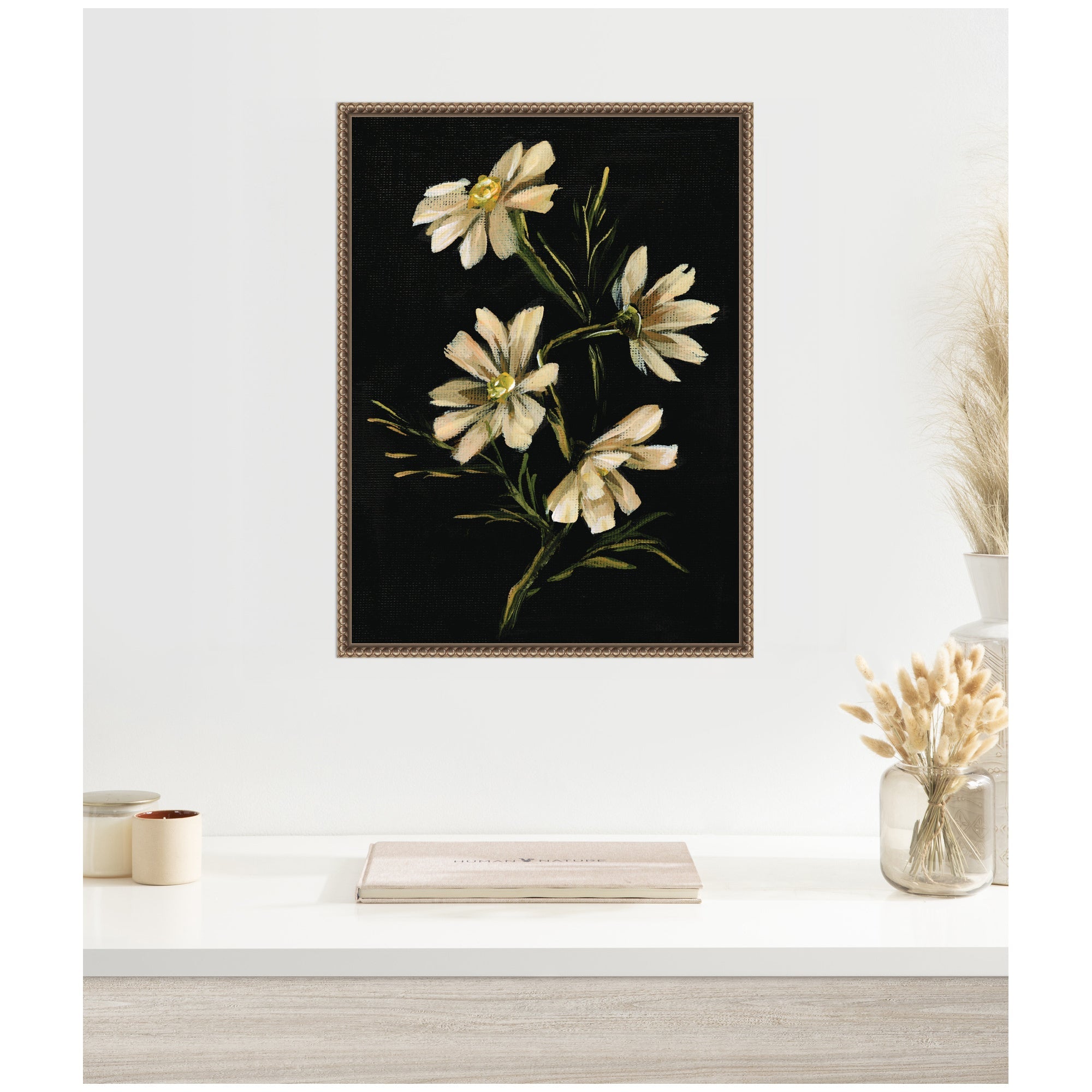 Sylvie Moody Floral 4 Framed Canvas by Annie Quigley
