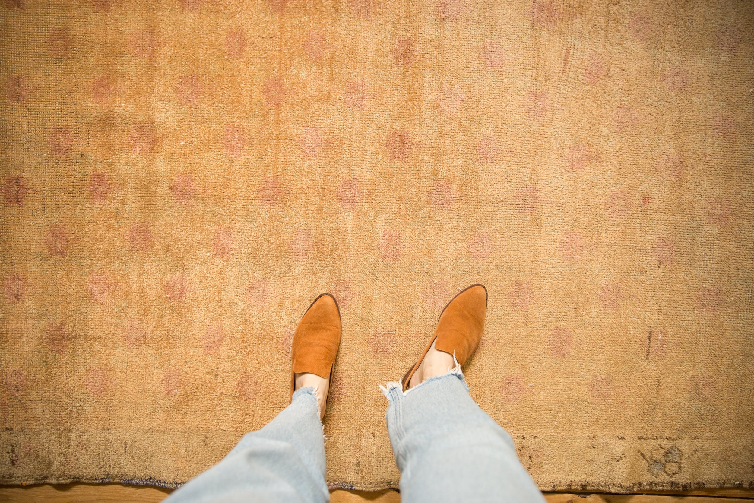 4x8.5 Vintage Distressed Oushak Rug Runner by Old New House® - product image 2 for Resin Society