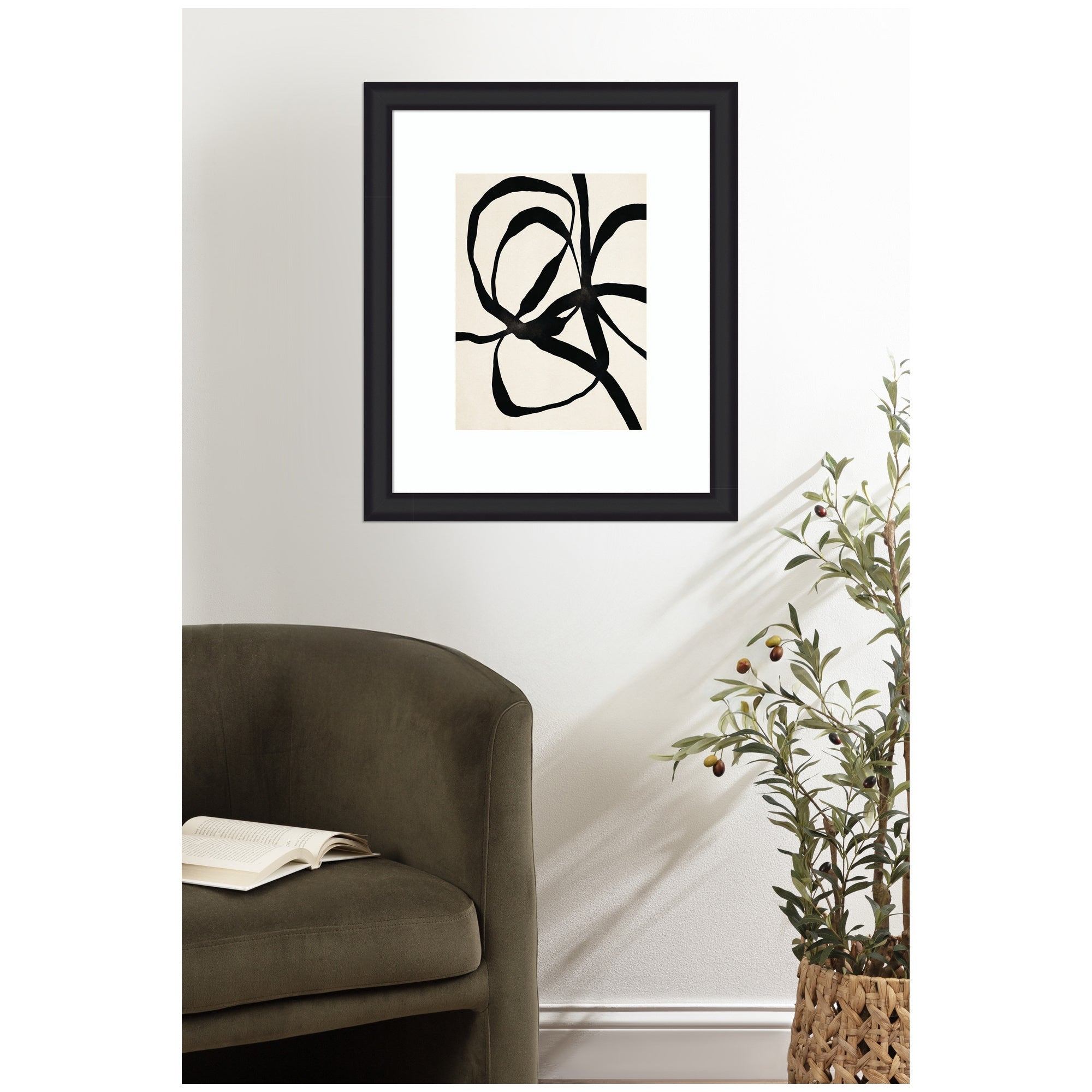 Framed Art Black Twist 1 by Alicia Bock
