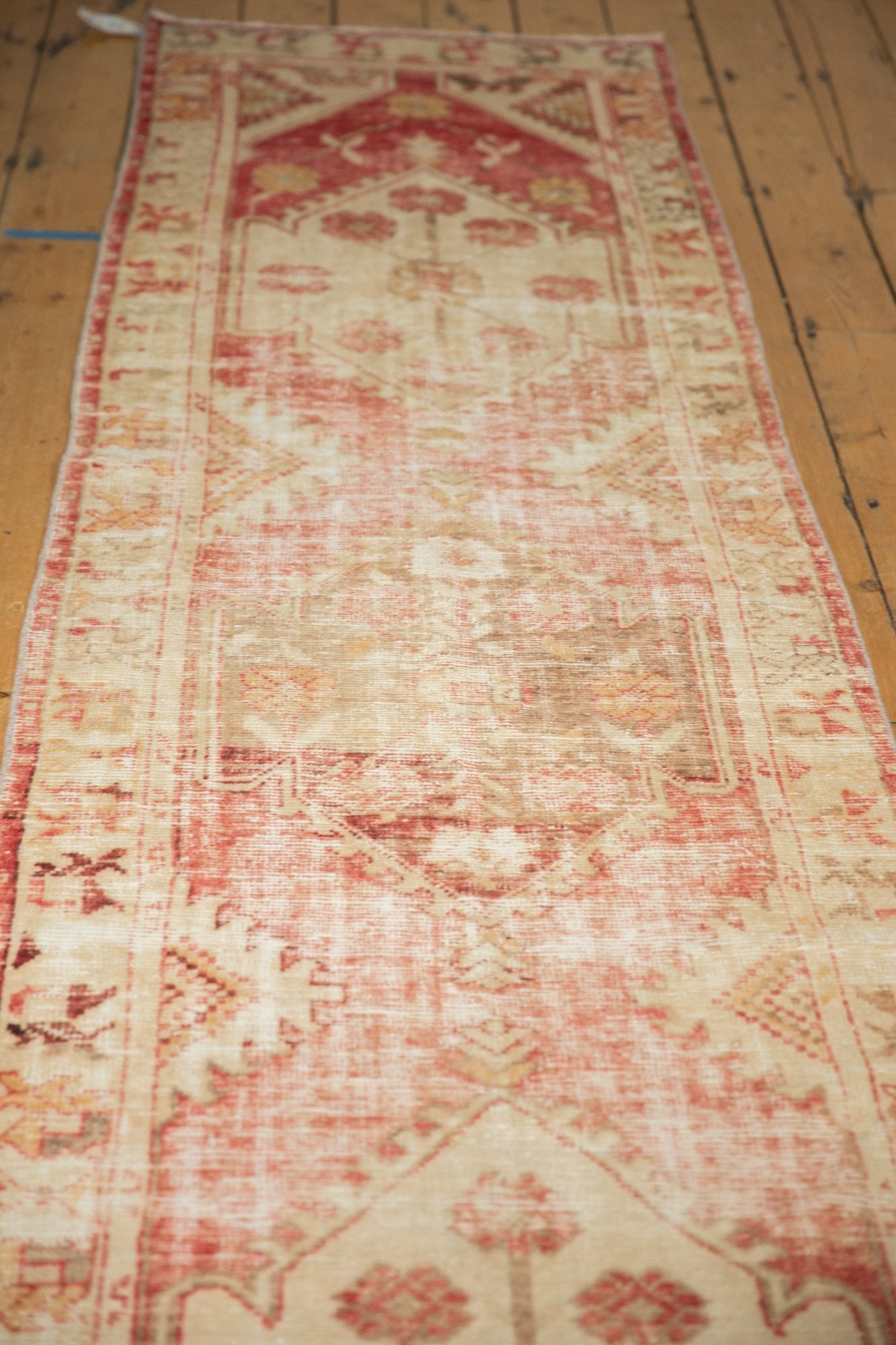 2.5x11 Vintage Distressed Oushak Rug Runner by Old New House® - product image 5 for Resin Society
