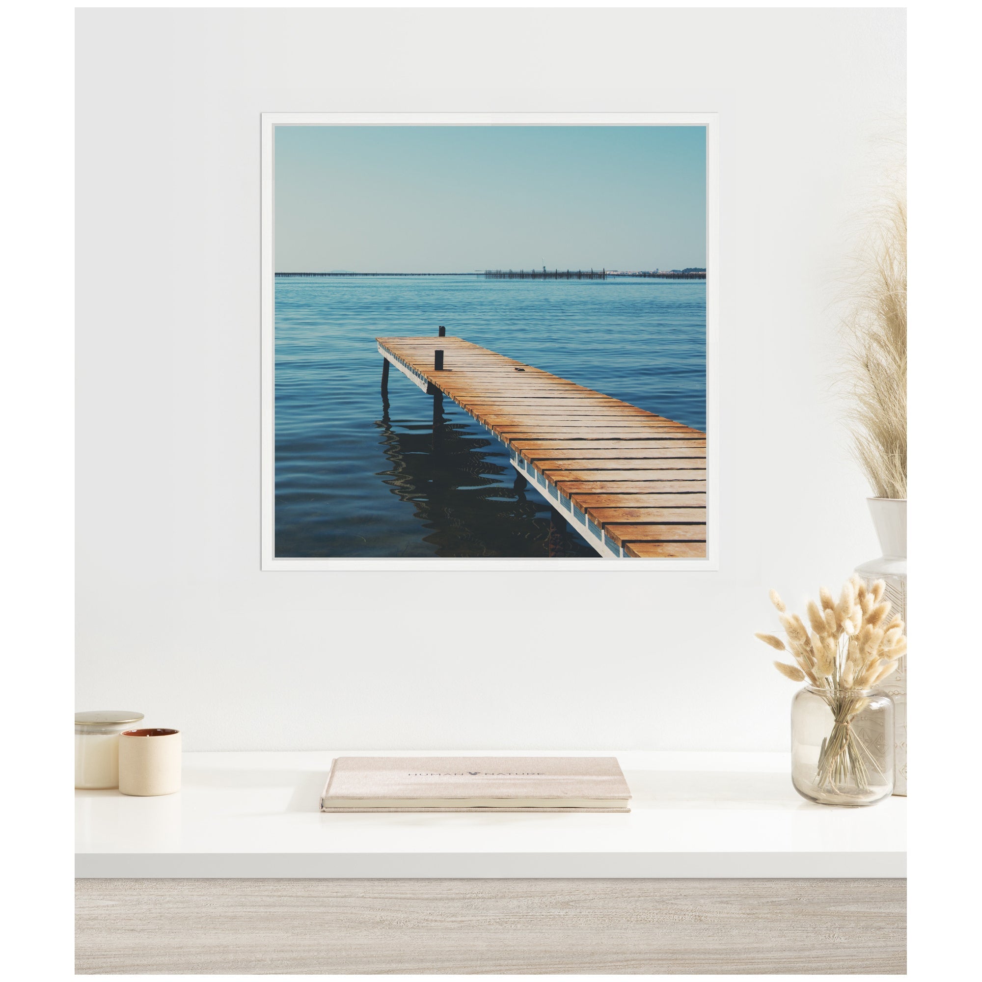Etang de Thau by Laura Evans Framed Canvas Wall Art Print