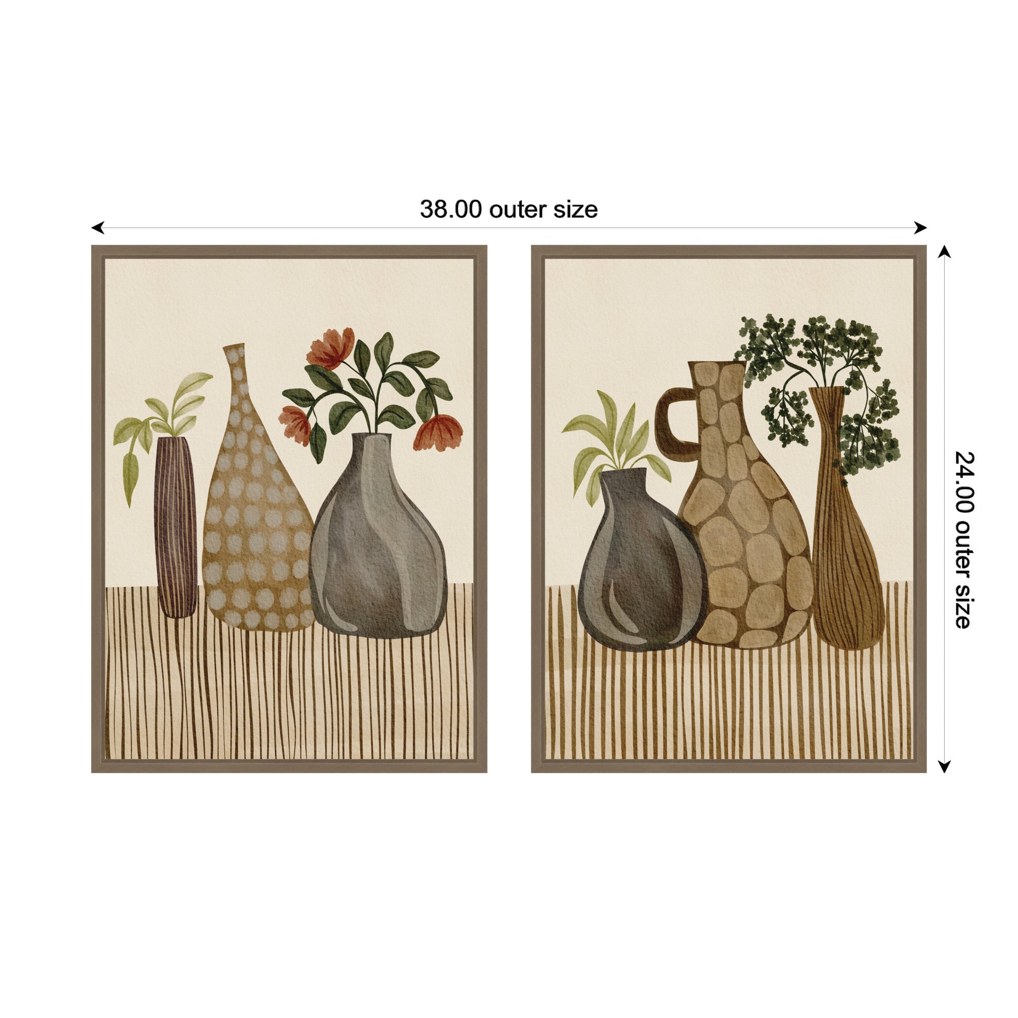 Rustic Still Life 2 Piece Framed Canvas Wall Art Set by Nikita Jariwala