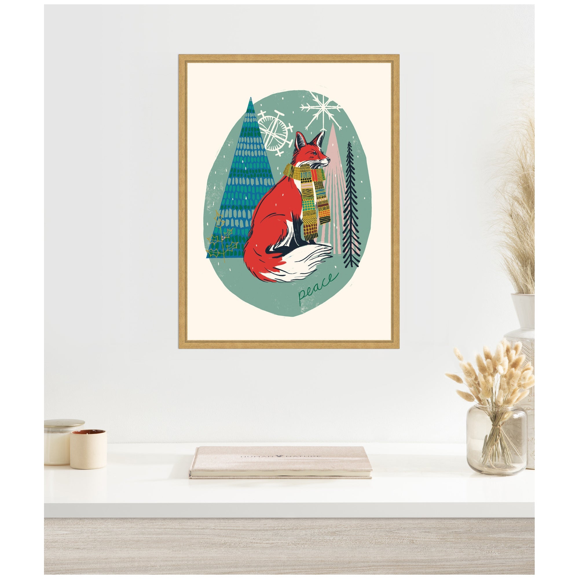 Sylvie Framed Canvas Winter Fellows Fox by Hannah Beisang
