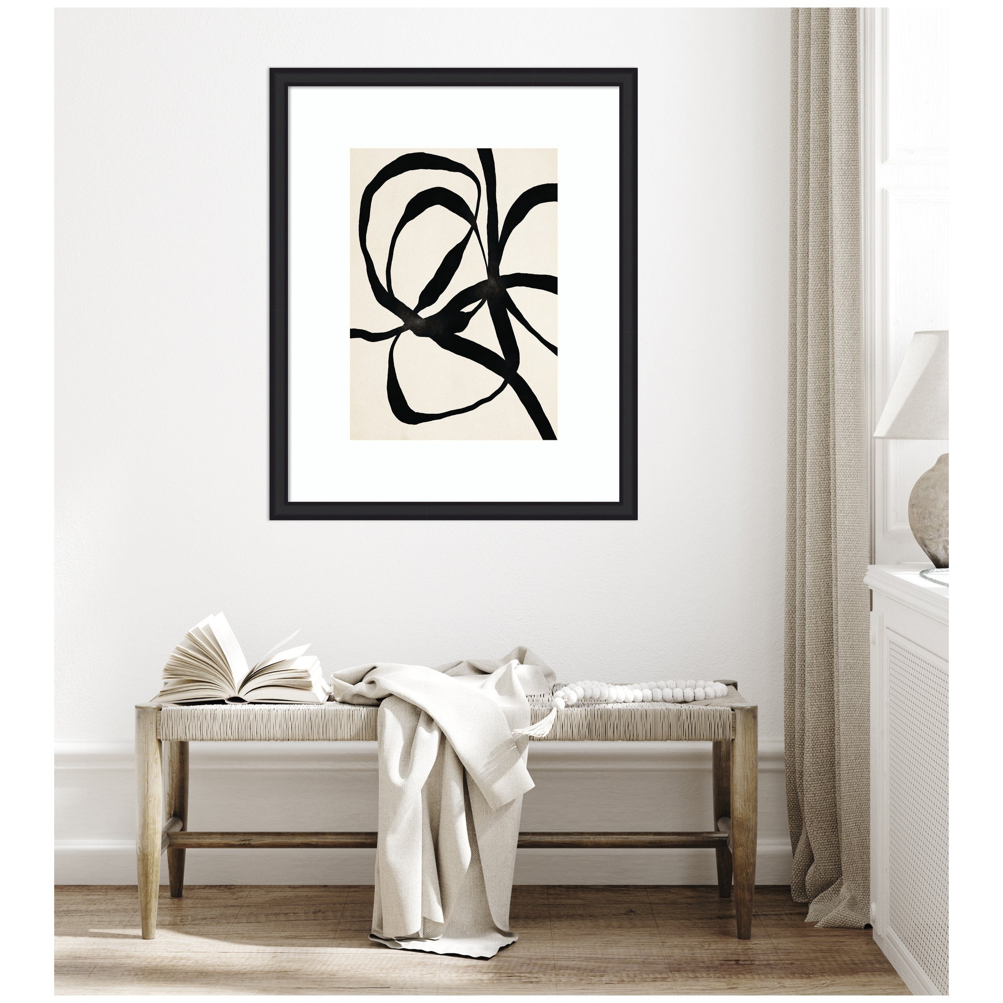 Framed Art Black Twist 1 by Alicia Bock