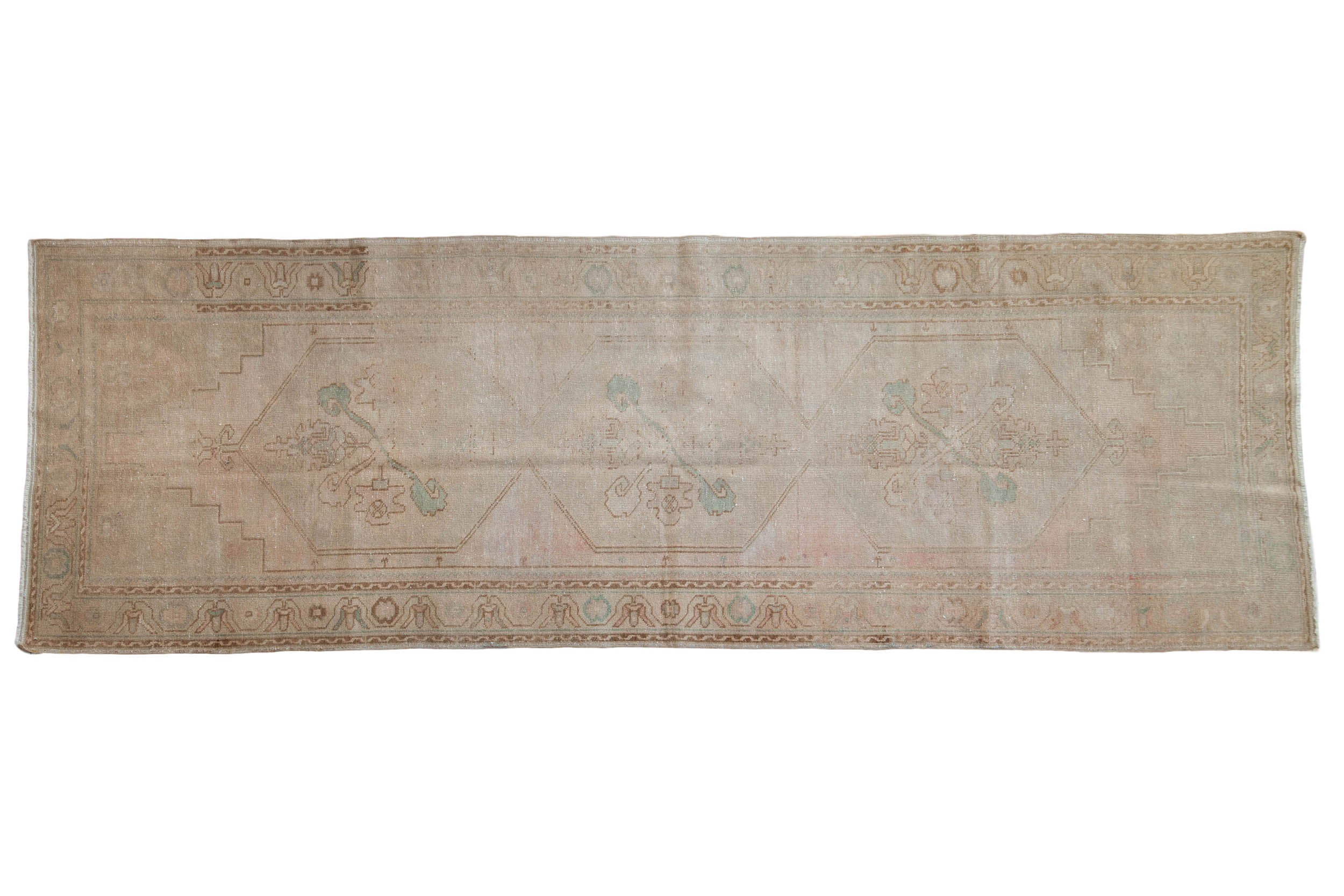 3.5x10.5 Vintage Distressed Oushak Rug Runner by Old New House® - main product image for Resin Society