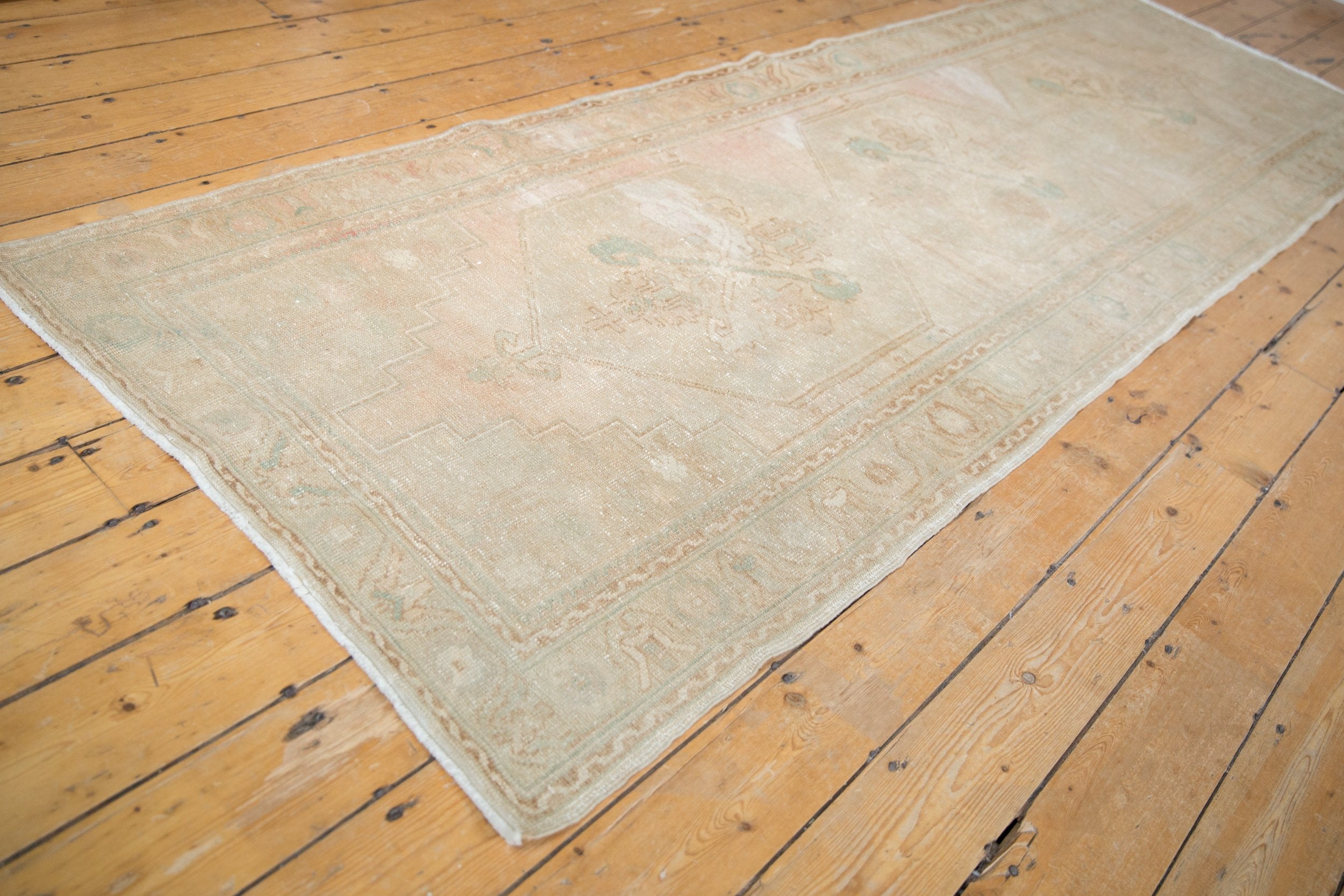 3.5x10.5 Vintage Distressed Oushak Rug Runner by Old New House® - product image 6 for Resin Society