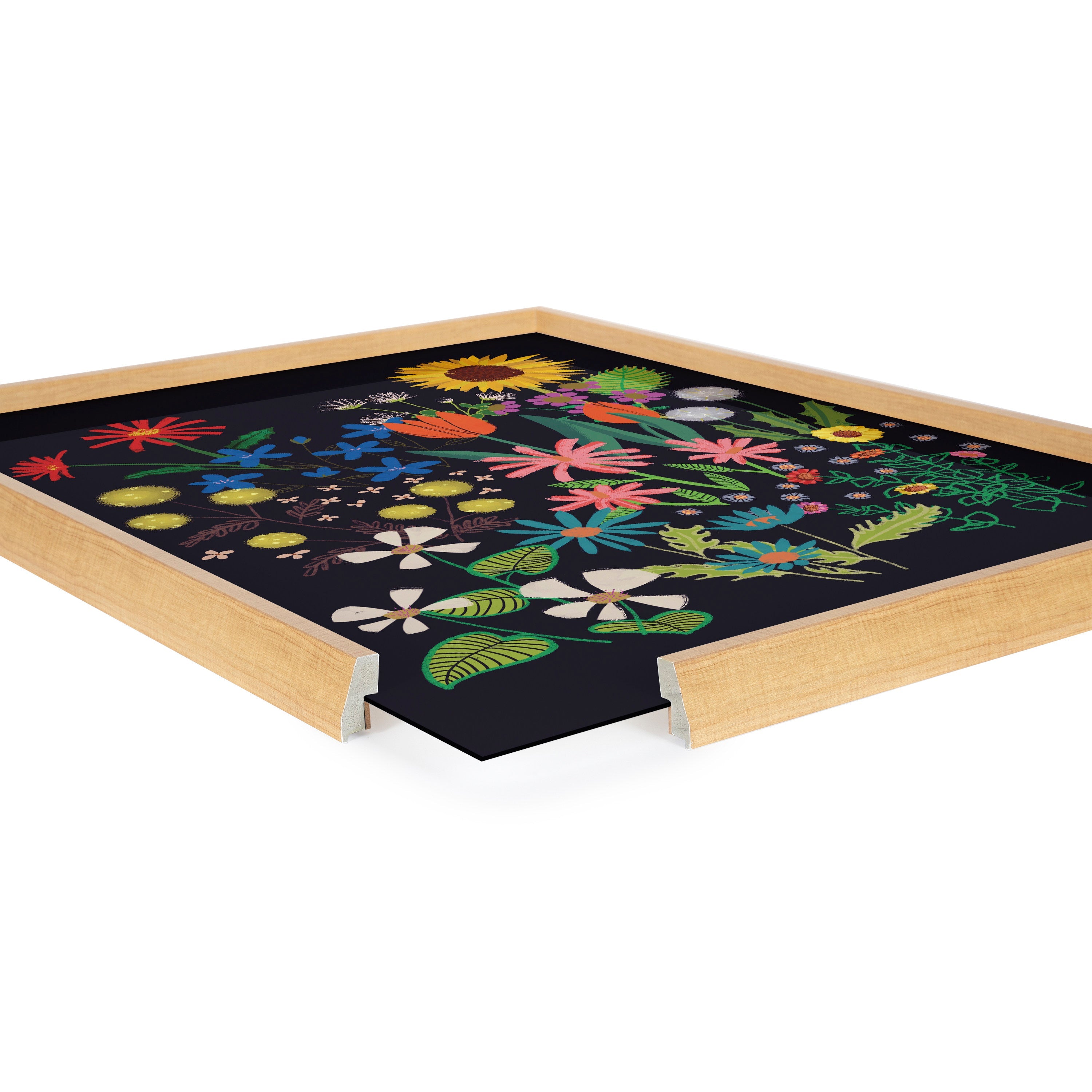 Blake Dark Flora Framed Printed Glass by Hannah Beisang by kateandlaurel - product image 3 for Resin Society