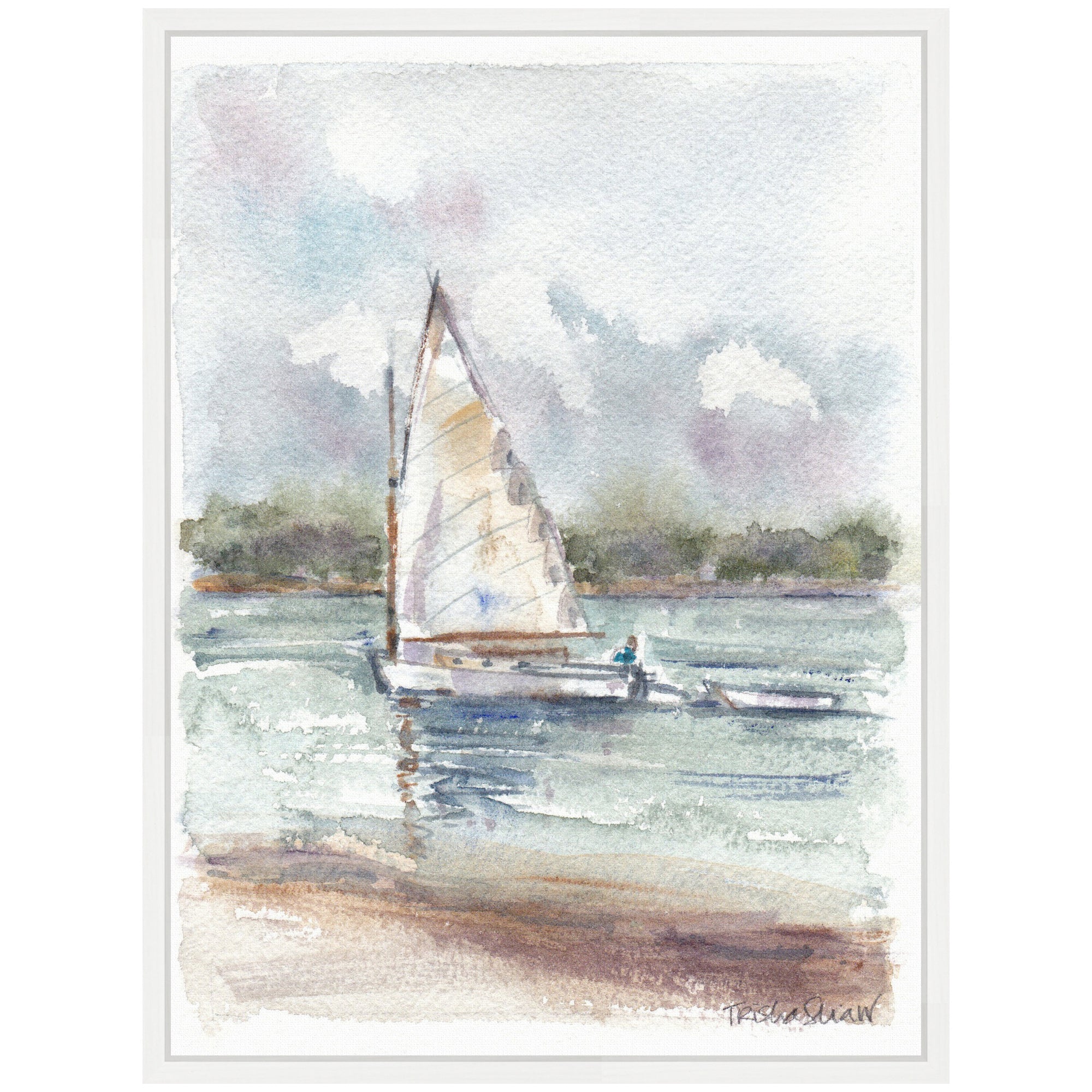 Sylvie 1 Maryanne Welch Chatham Fog Sailboat Framed Canvas by Patricia Shaw
