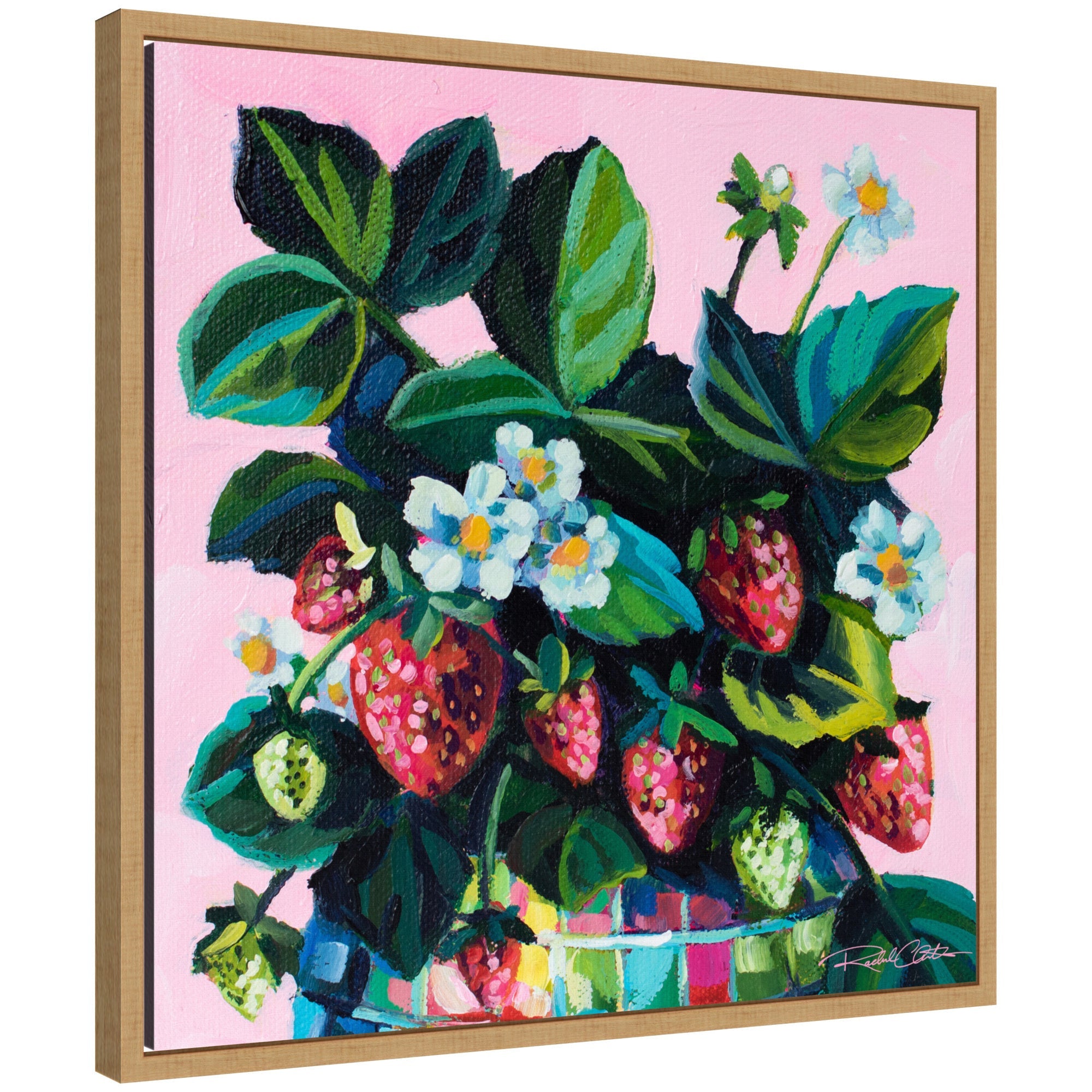 Sylvie Disco Berries framed canvas art featuring colorful still life berries artwork in a modern lightweight frame.
