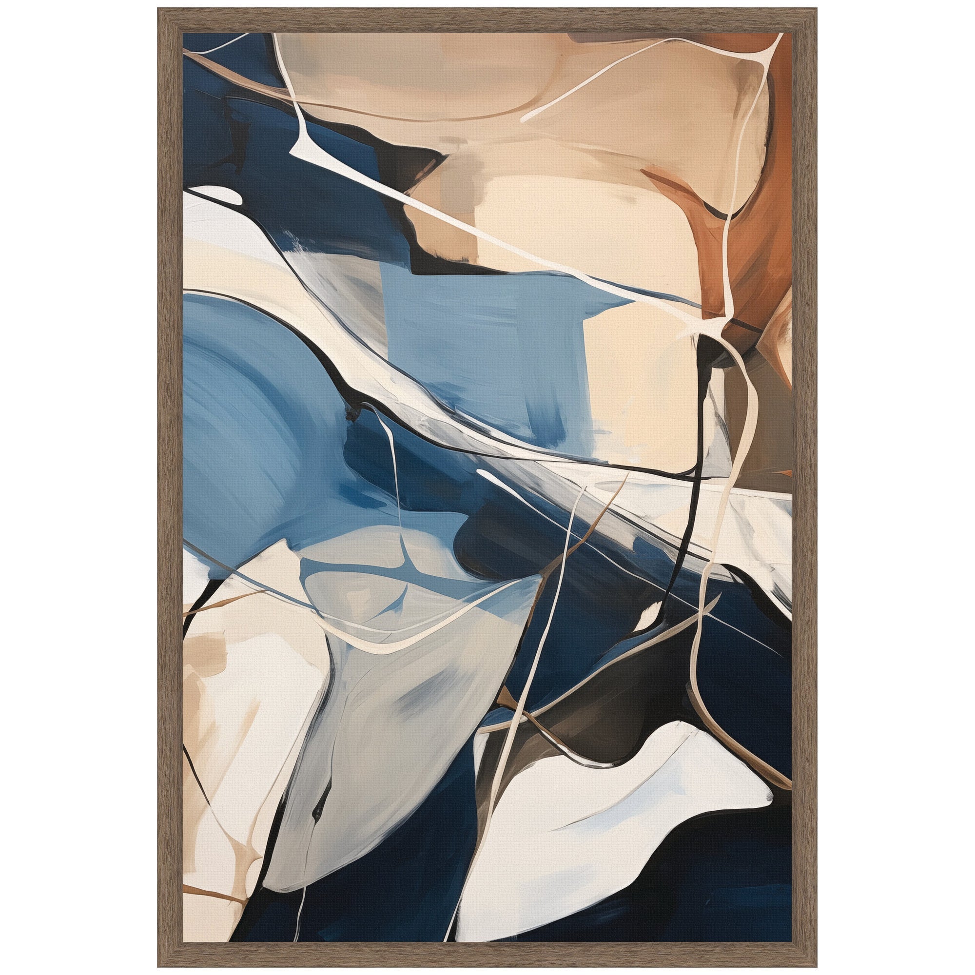 Abstract Fluid Movement by The Creative Bunch Studio Framed Canvas Wall Art Print