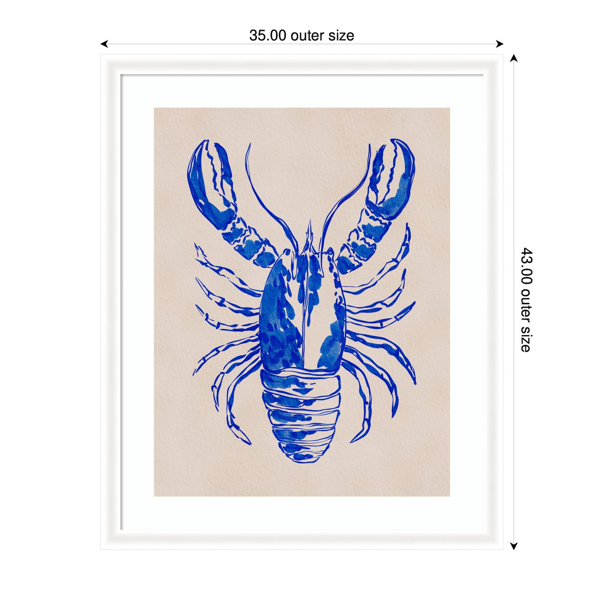 Framed Art Lobster by Nikita Jariwala