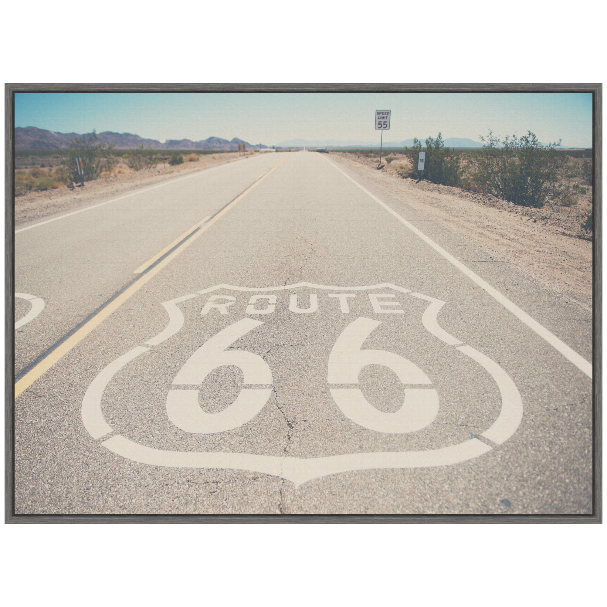 Sylvie Route 66 Framed Canvas by Laura Evans