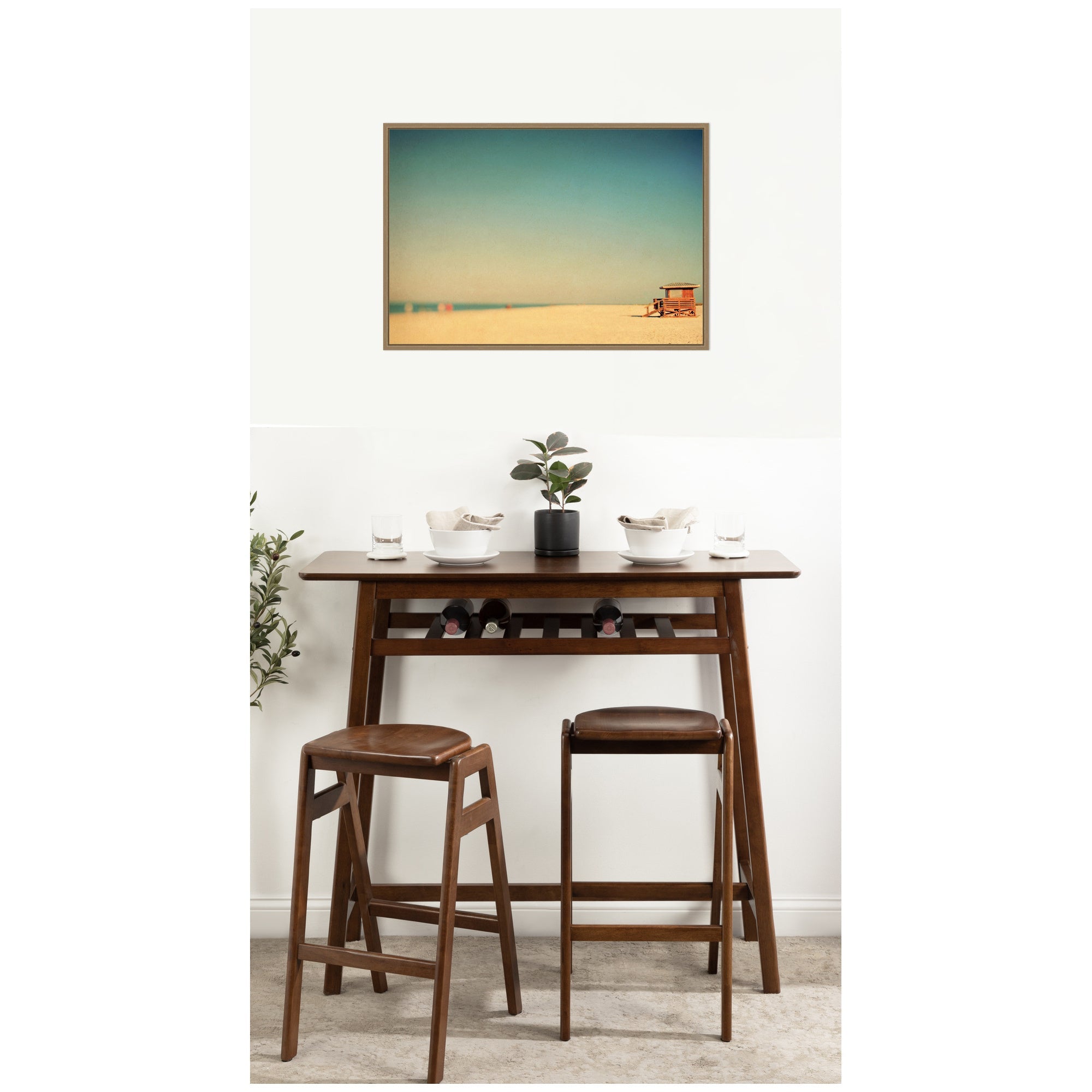 Lido Revisited by Alicia Bock Framed Canvas Wall Art Print